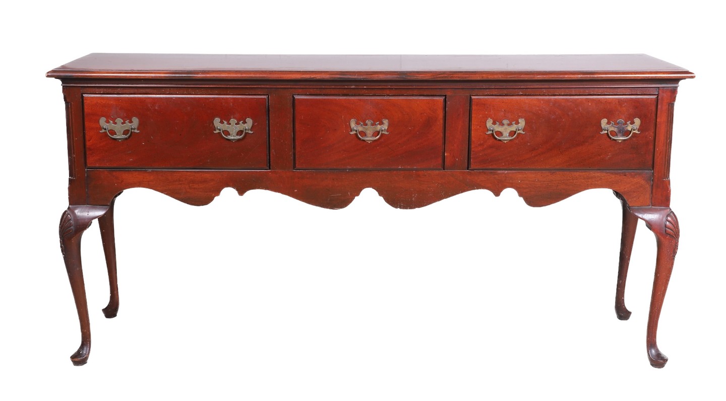 Queen Anne style mahogany sideboard,