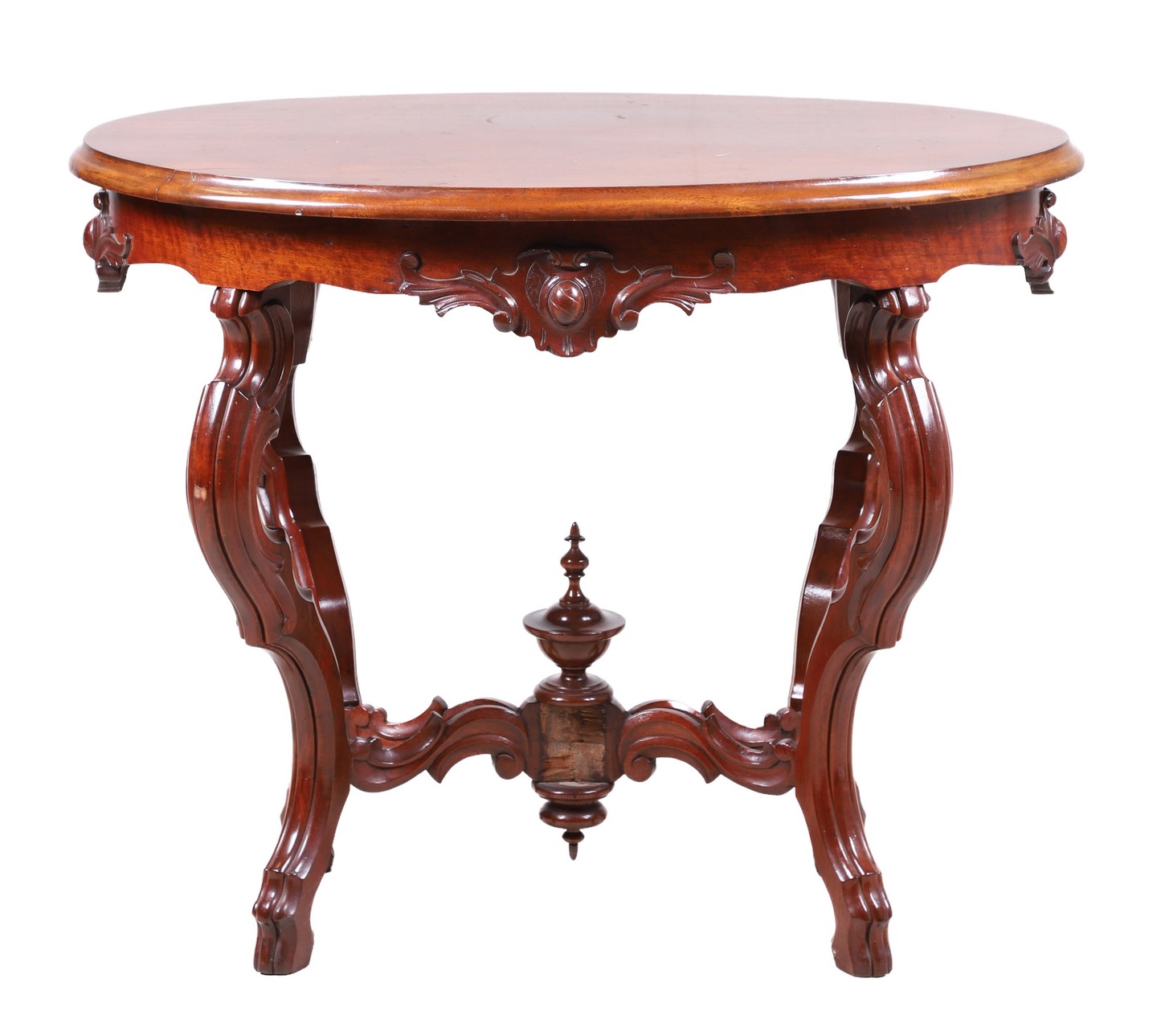 Victorian style carved walnut center 2e0759