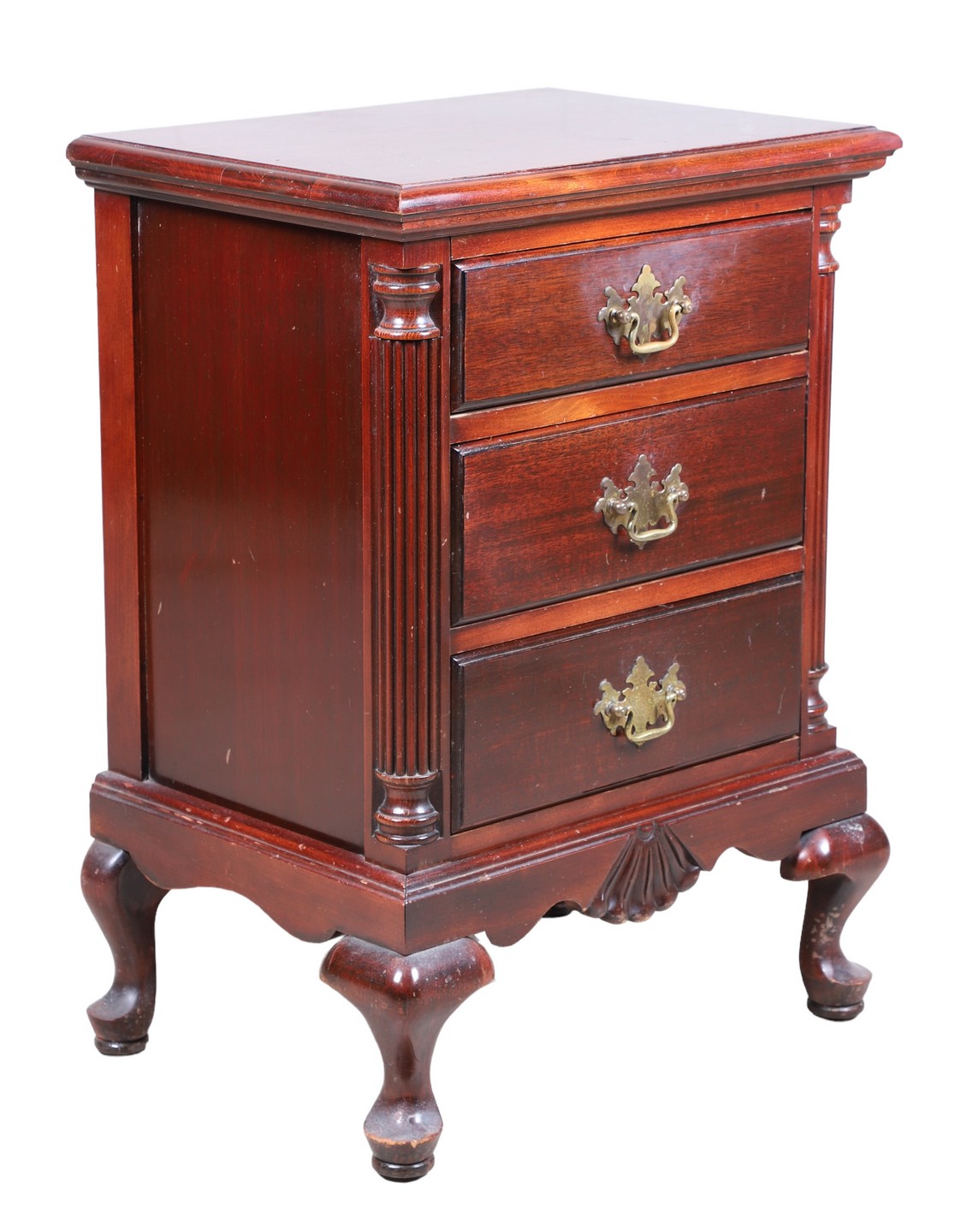 Queen Anne style mahogany nightstand,