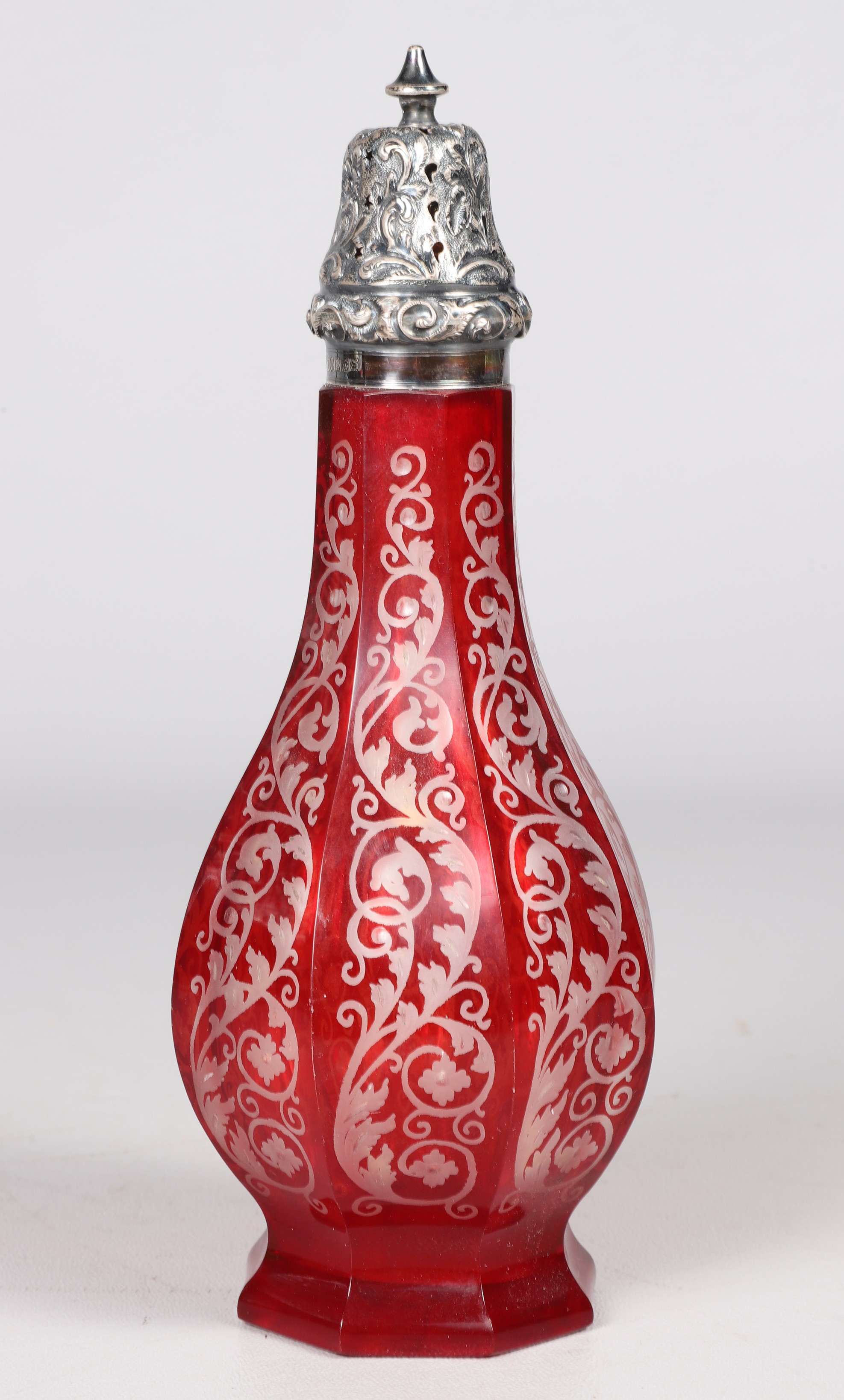 1848 James Dixon & Sons Ruby Etched