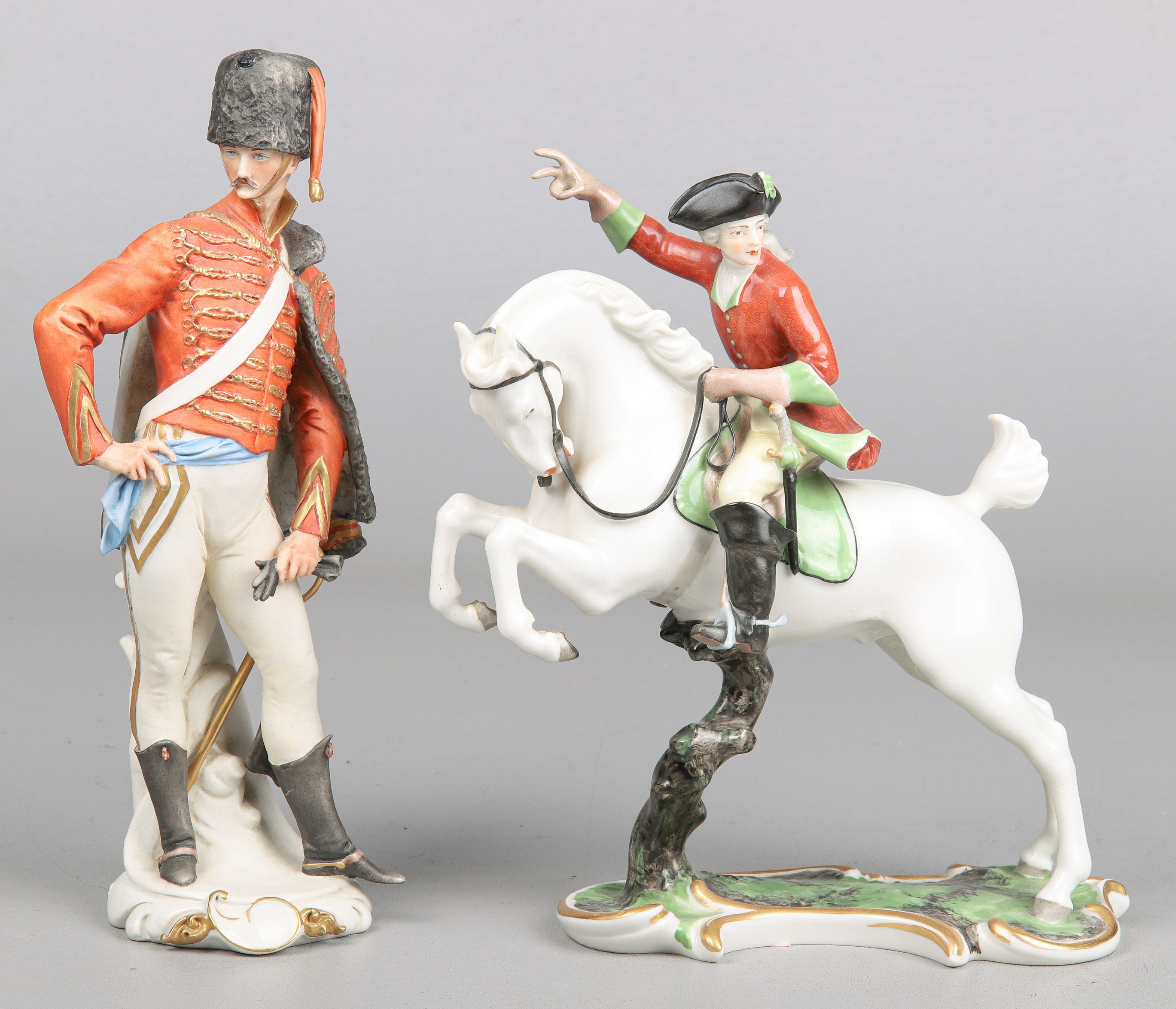 Porcelain and bisque figures to
