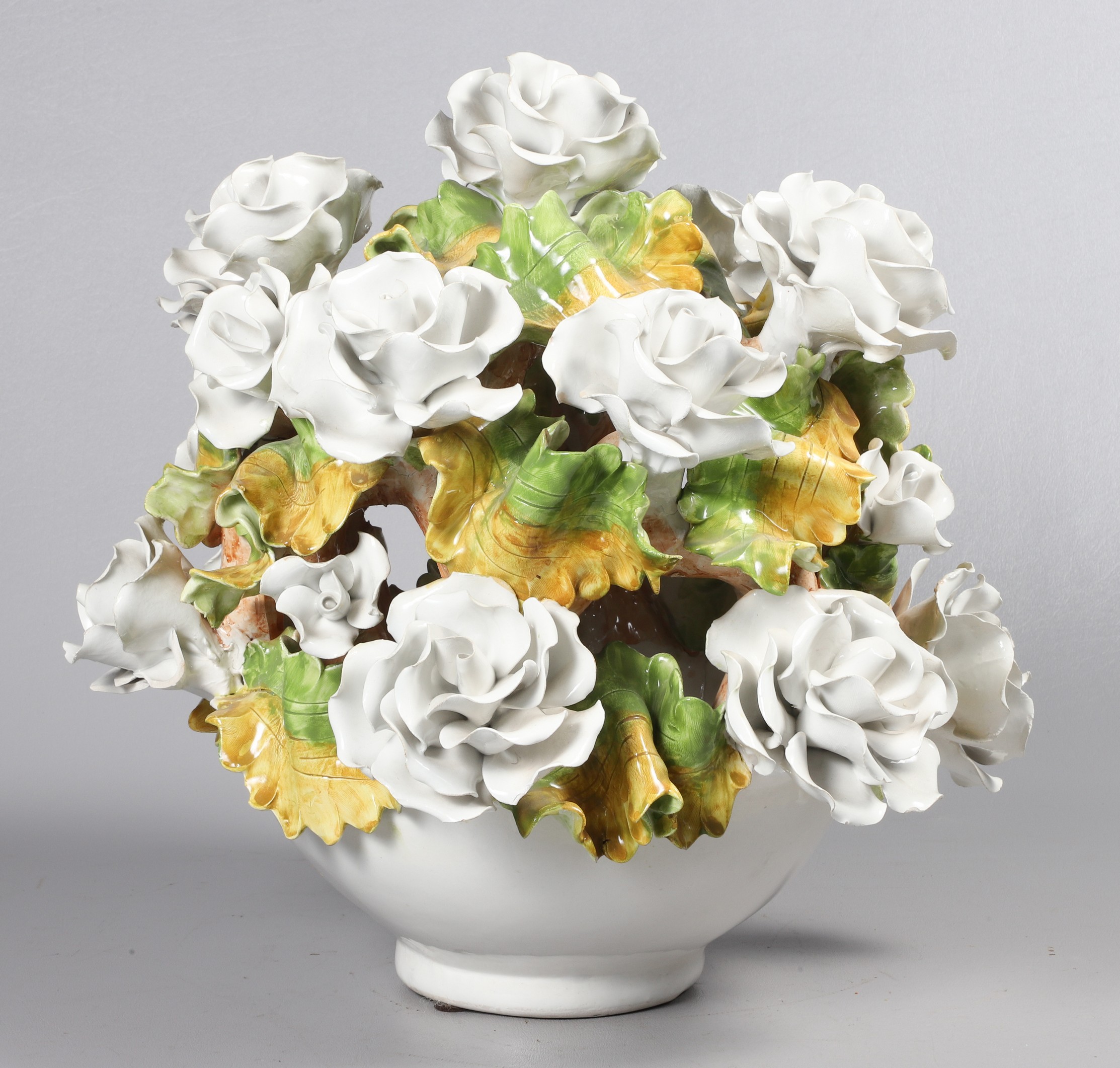 Italian porcelain flower arrangement,