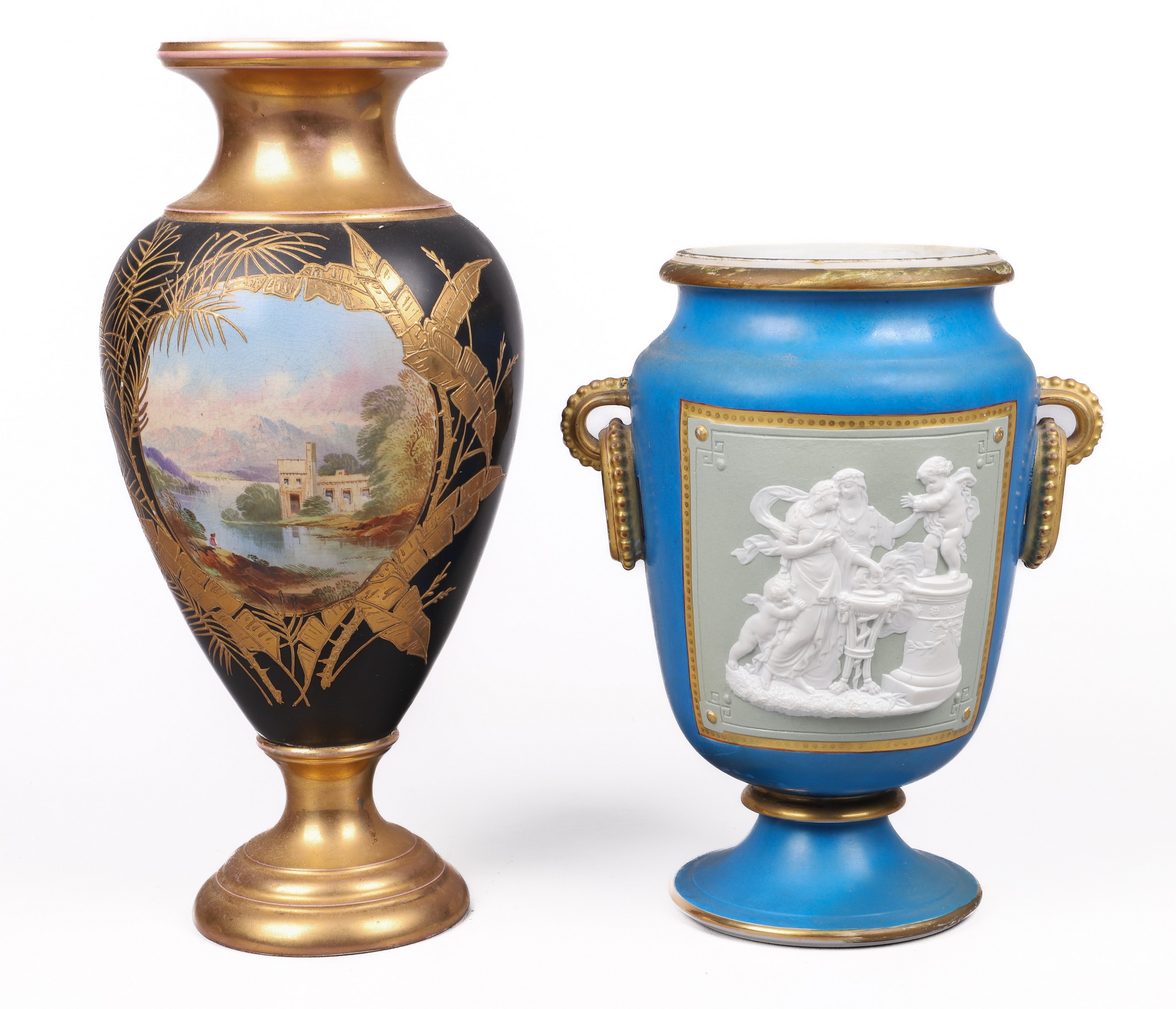  2 Porcelain urns to include Henri 2e0801