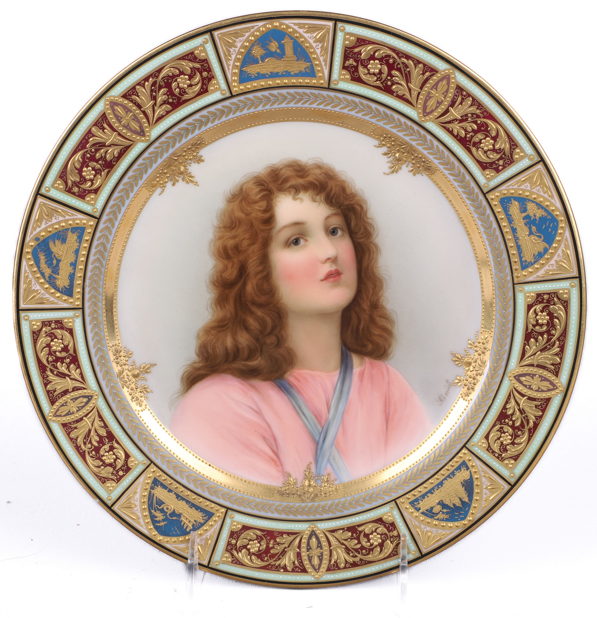 Royal Vienna porcelain portrait plate,