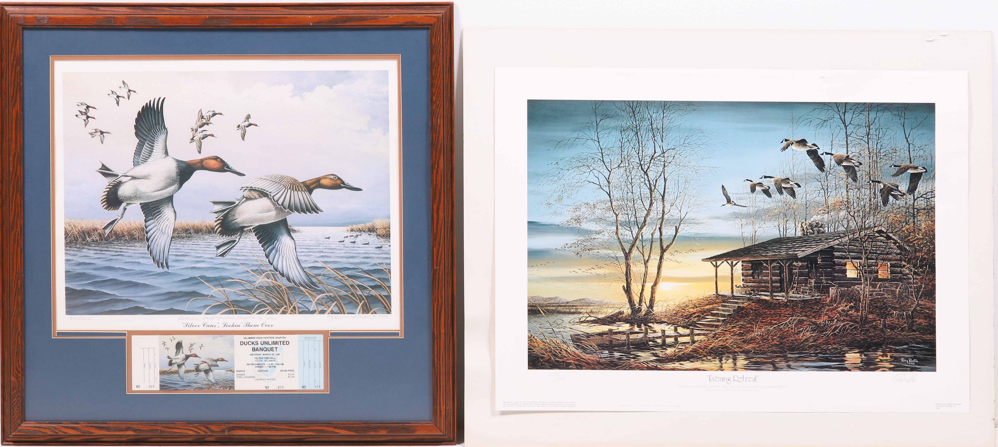 2 Ducks Unlimited Prints Evening Retreat