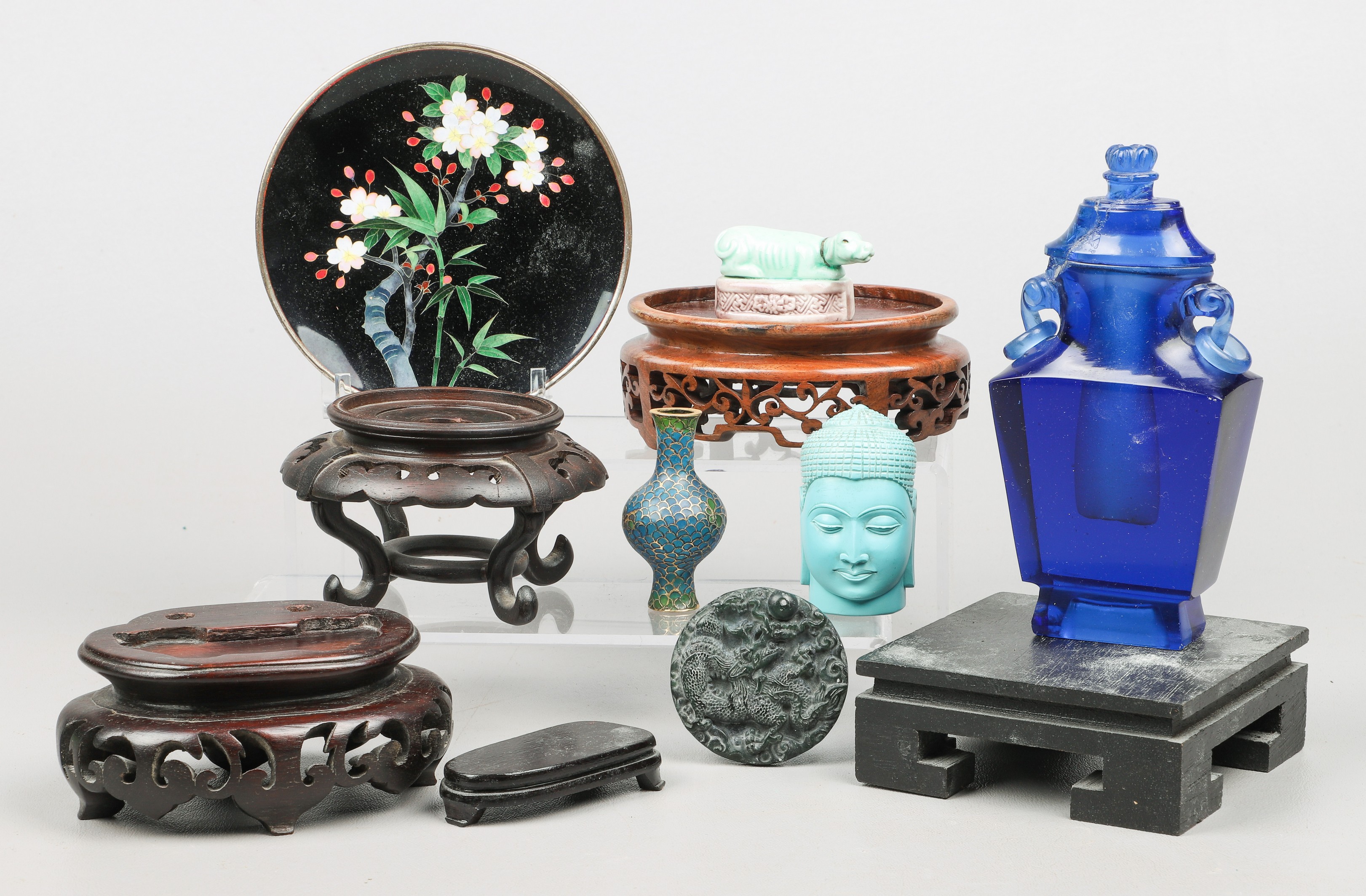 (11) Asian items, c/o Chinese blue