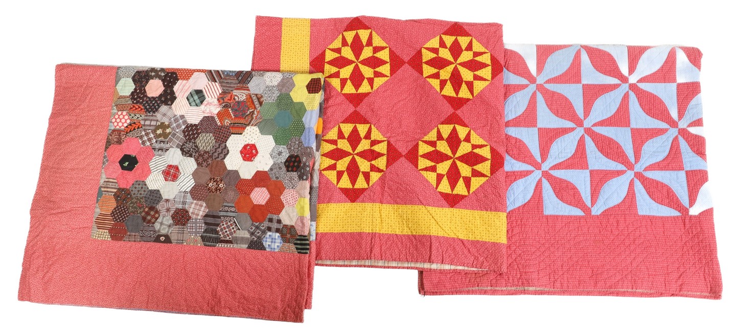 (3) 19th/20th C quilts to include