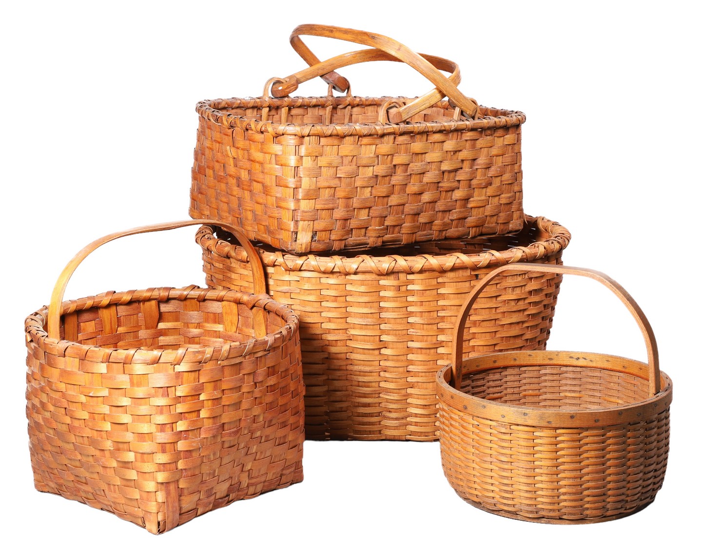  4 Splint baskets to include square 2e092b