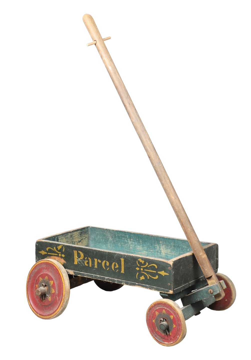 Wooden stenciled child's wagon,