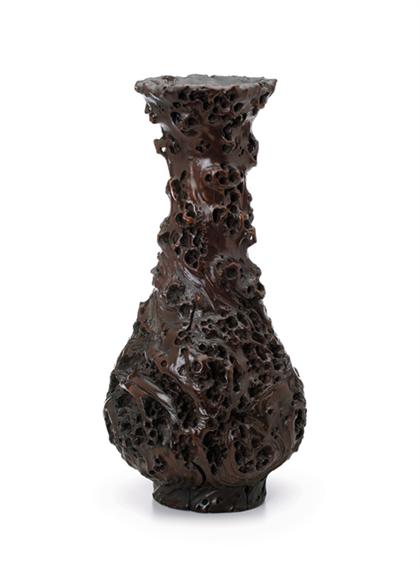 Large Chinese root wood vase 18th 49a8f