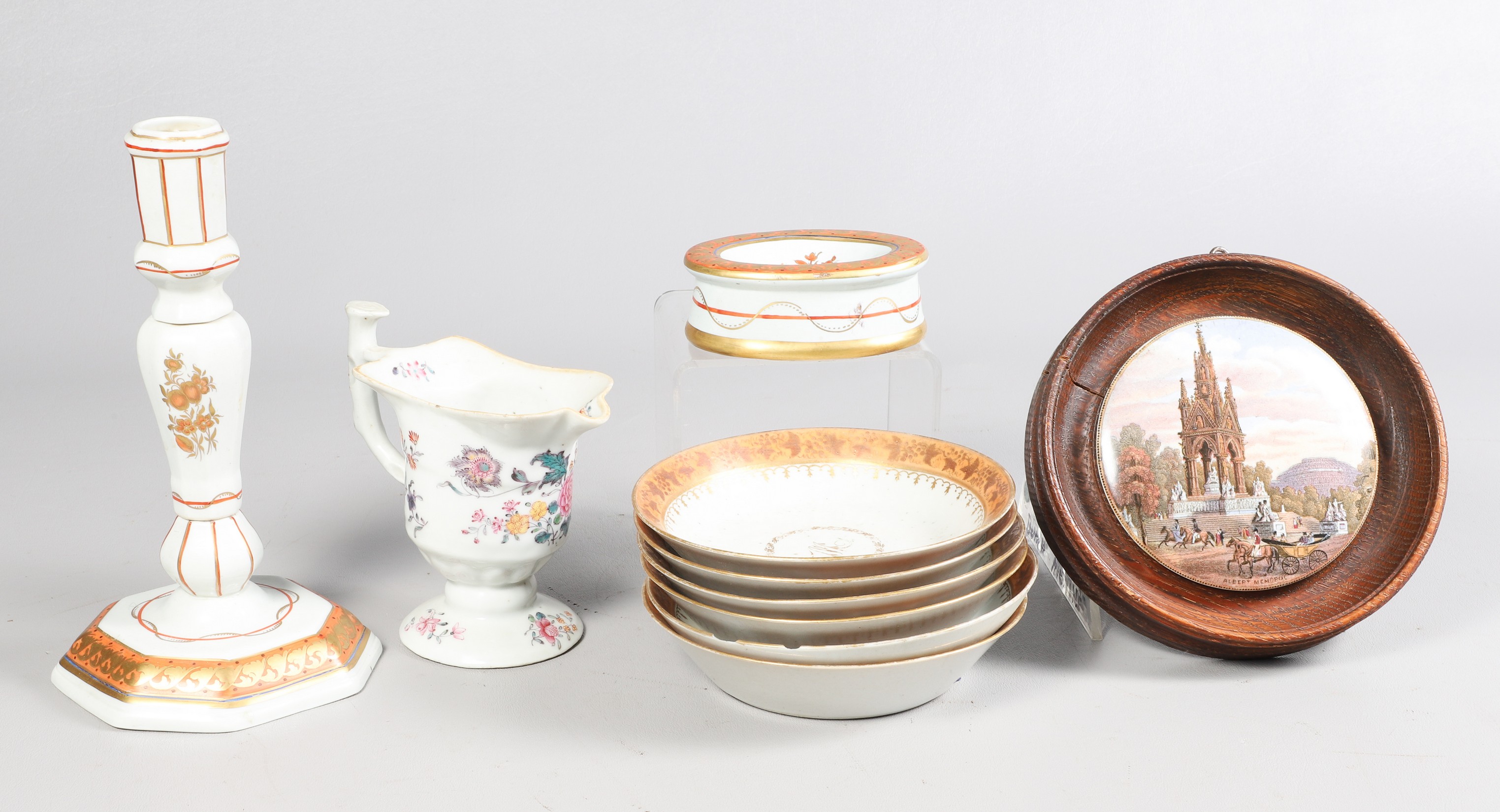 (10) Pcs porcelain, c/o unmarked