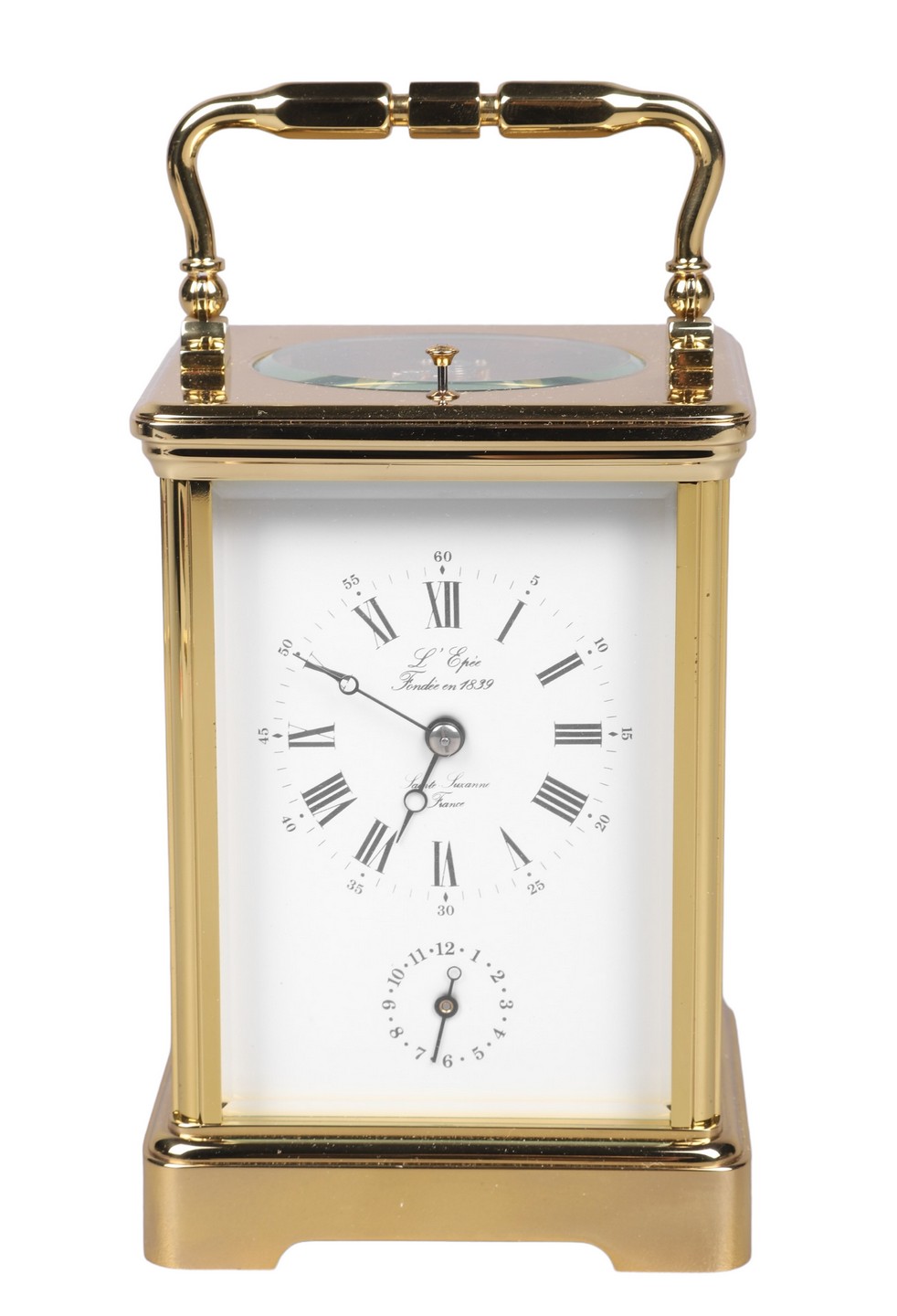 L'Epee French Brass Carriage Clock,