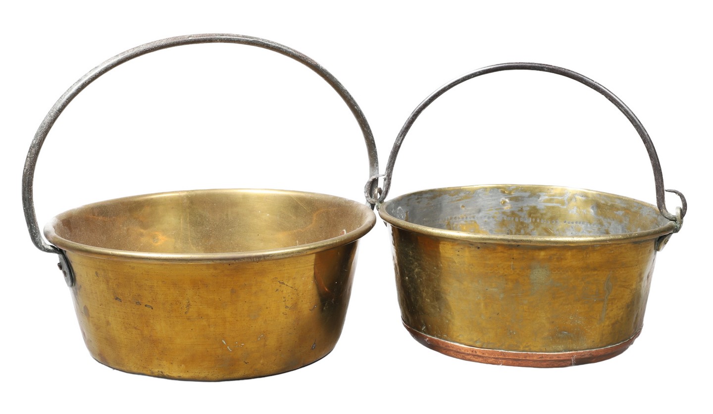 (2) Brass buckets, c/o brass pail
