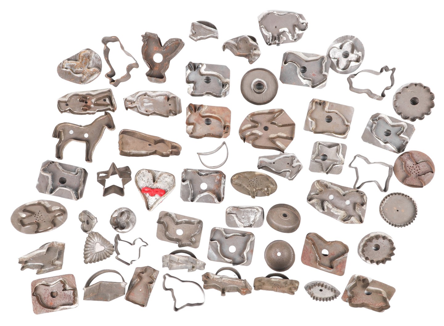 Large lot of tin cookie cutters 2e0a51