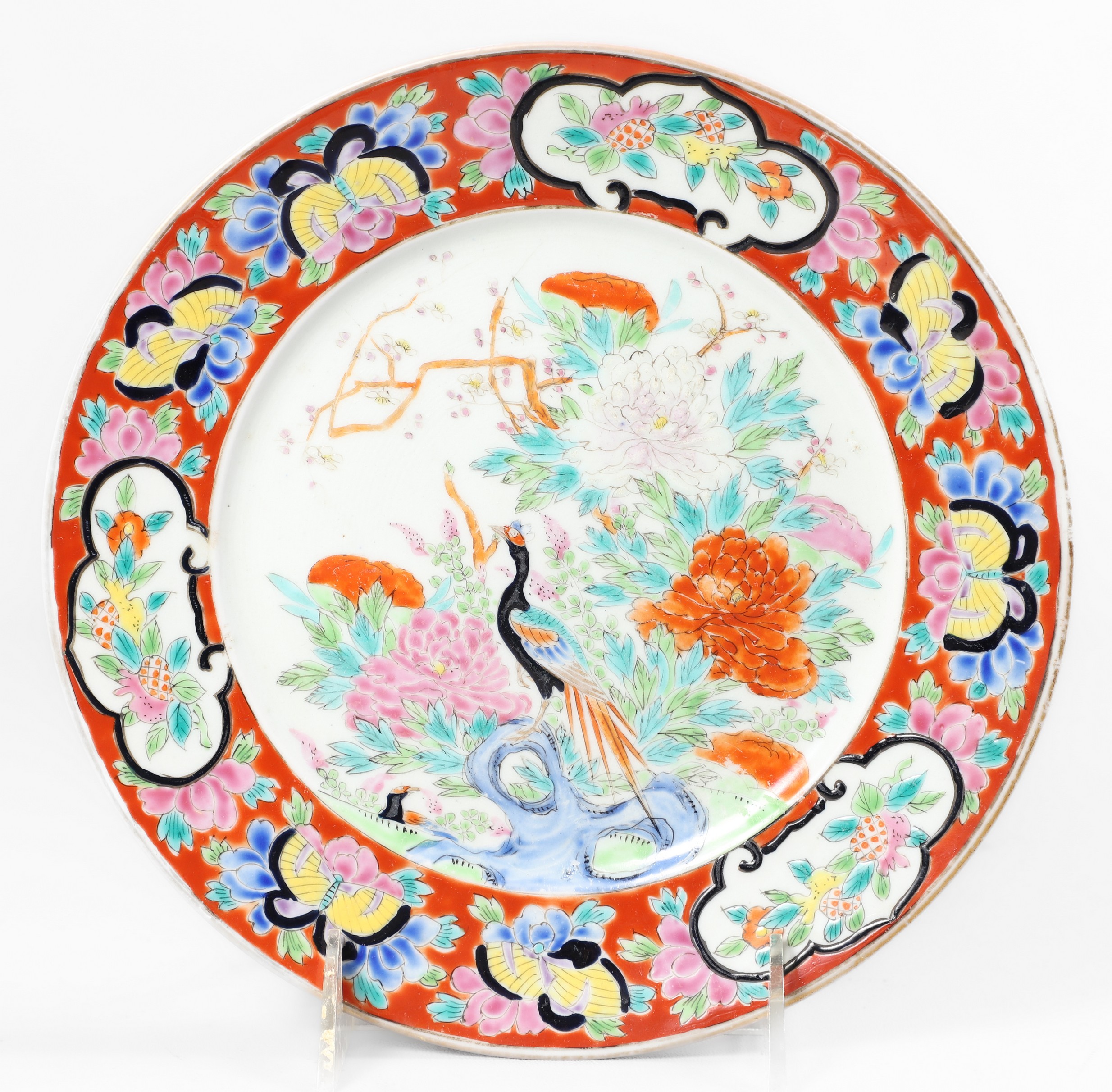 Japanese porcelain plate, exotic bird
