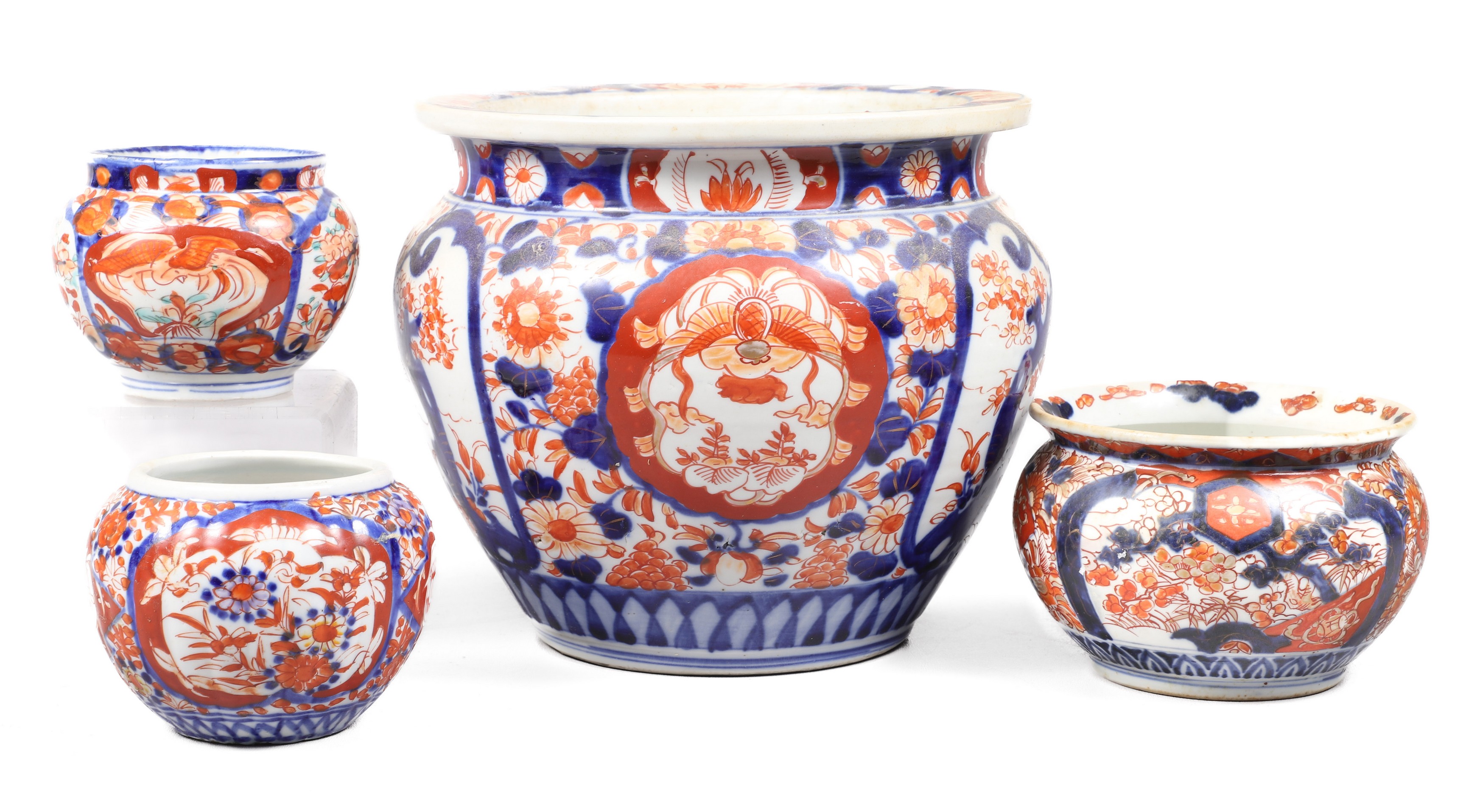  4 Japanese Imari porcelain cache 2e0ac1