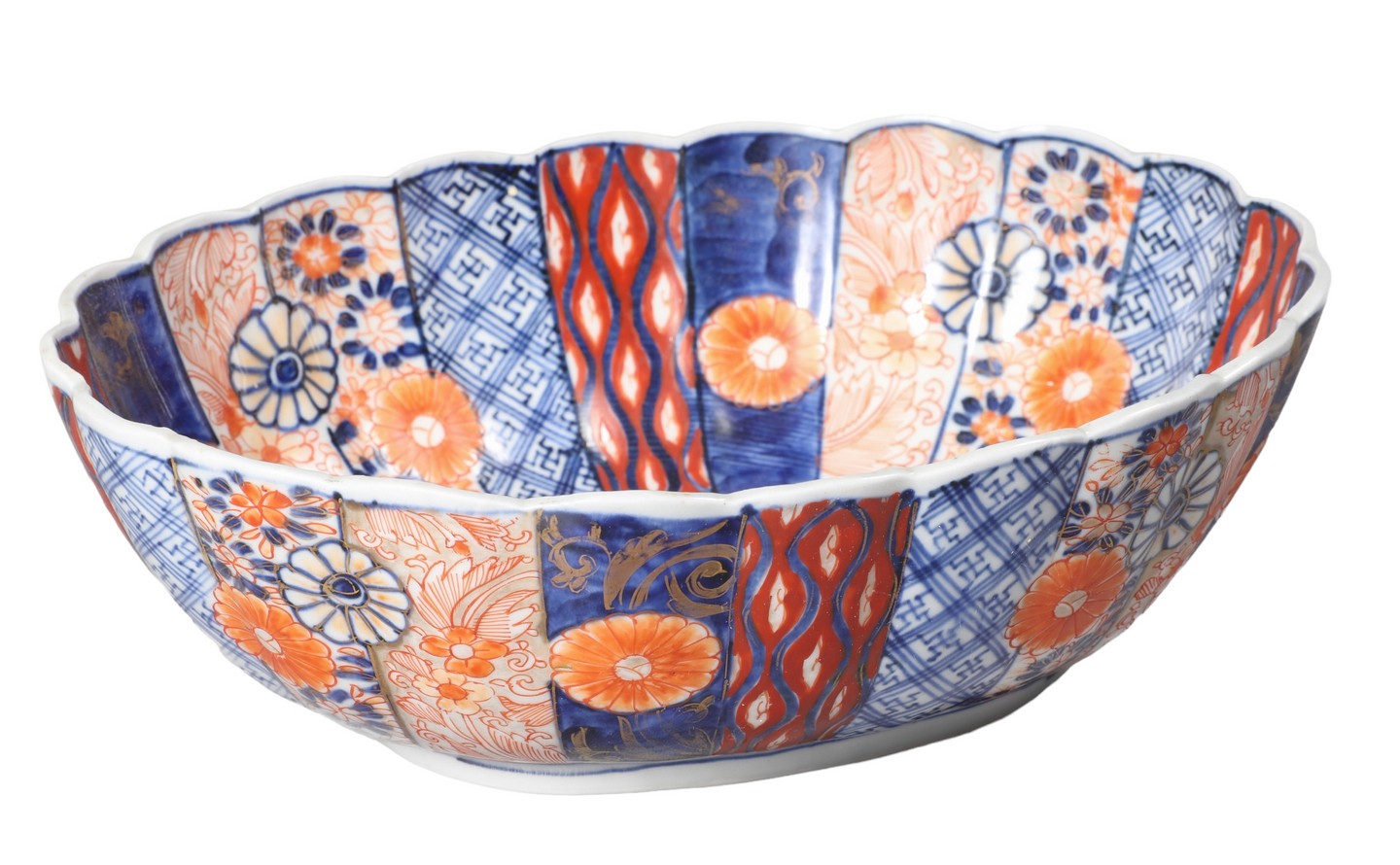 Japanese Imari porcelain oval bowl,