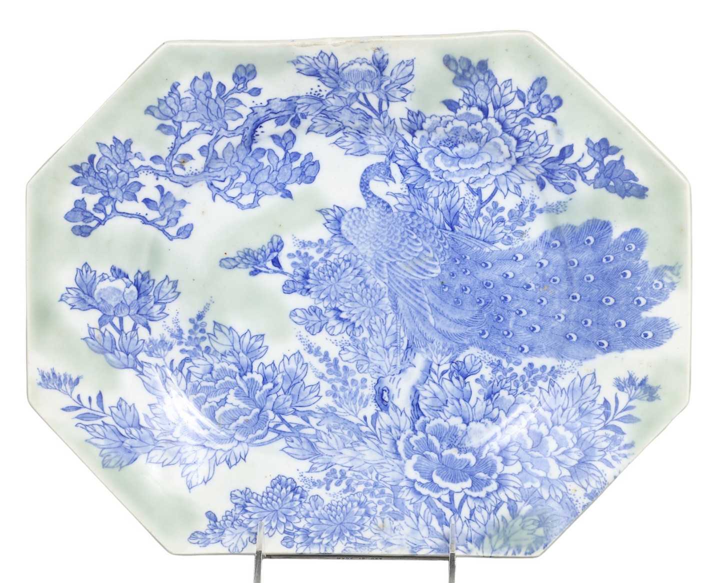 Japanese celadon porcelain octagonal
