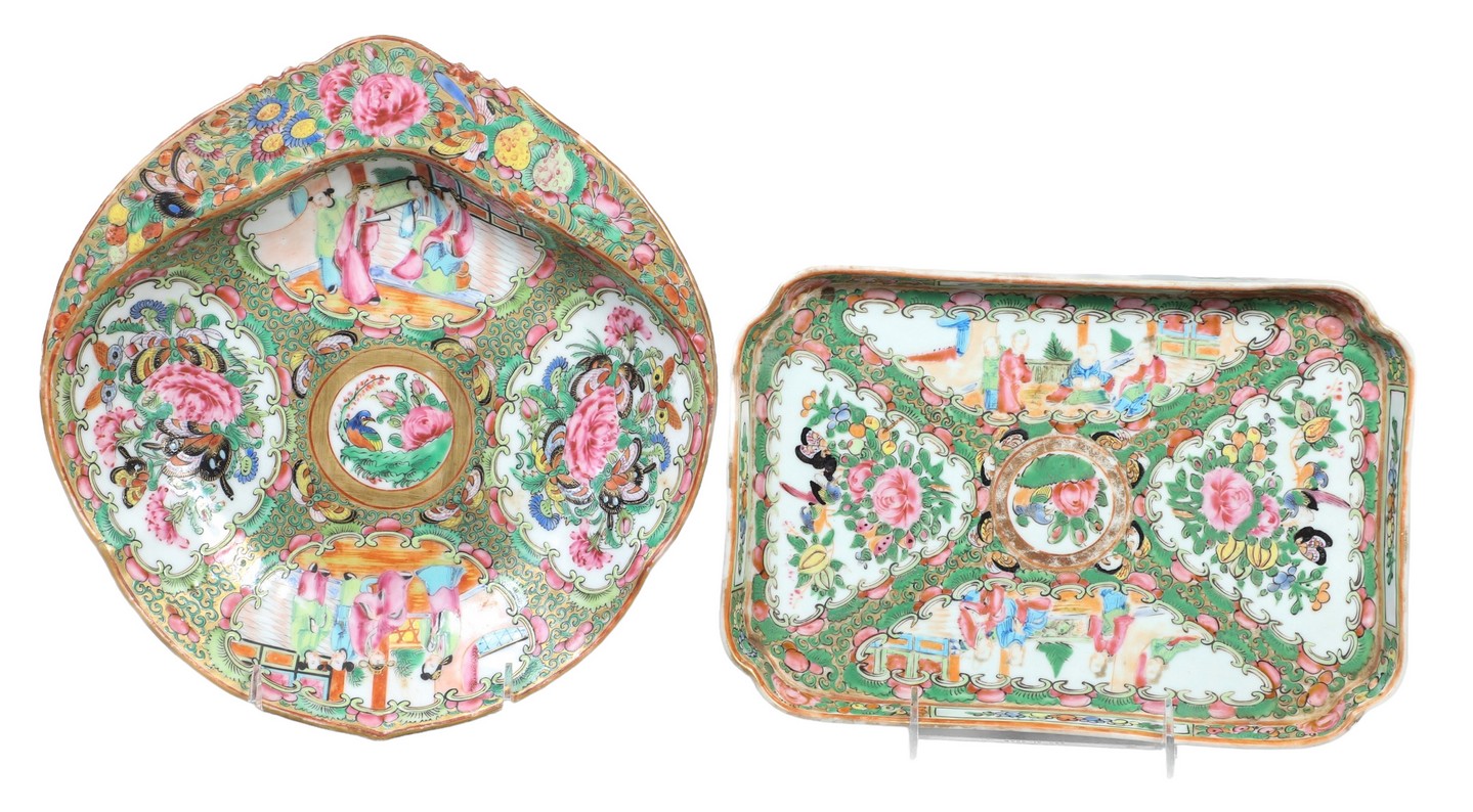  2 Pcs Chinese Rose Medallion 2e0ae2