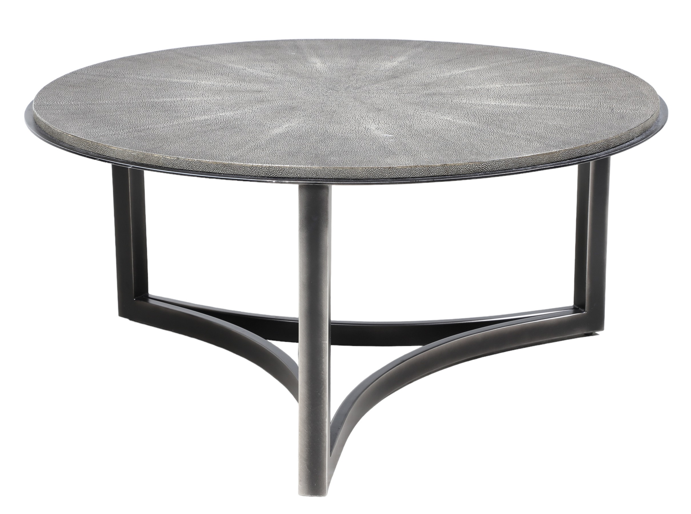 Contemporary coffee table, faux sharkskin