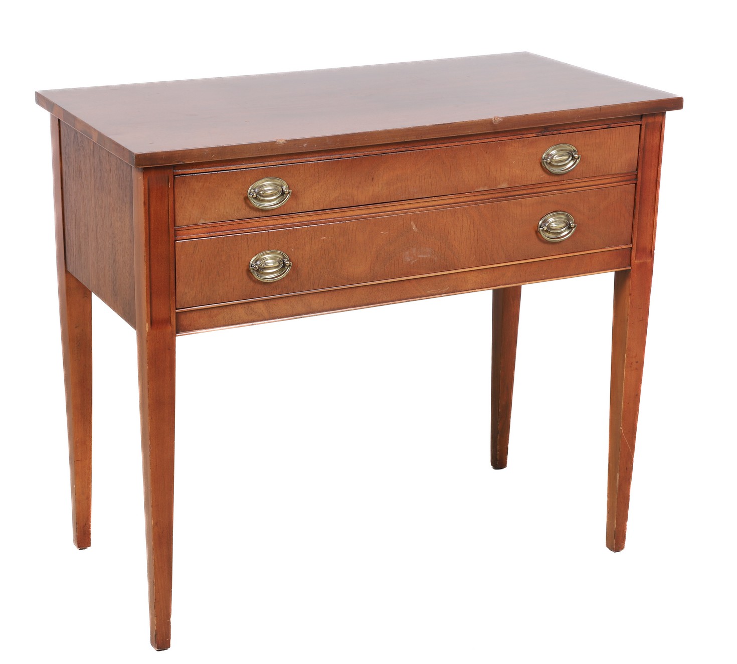 Hepplewhite style mahogany 2-drawer