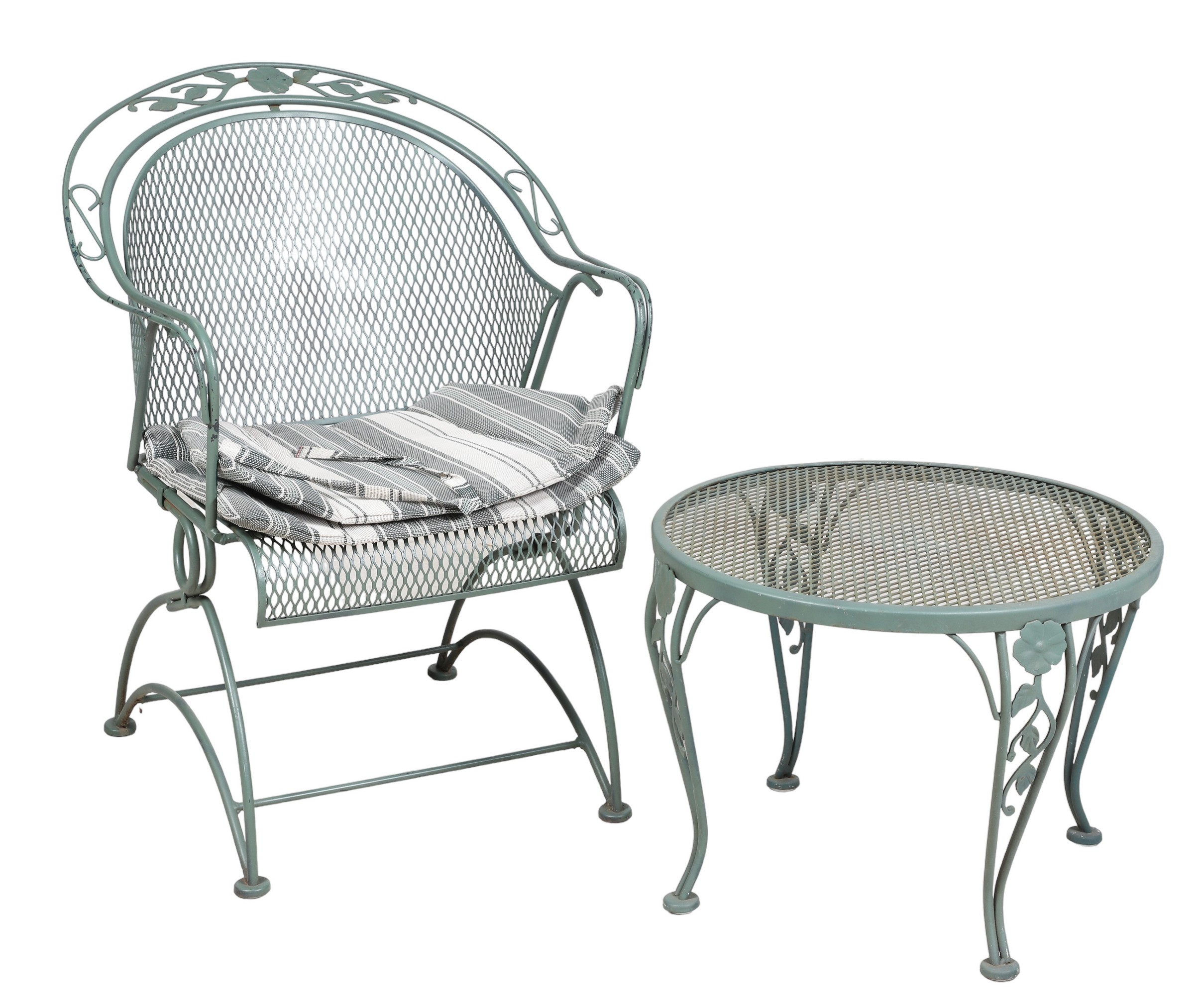 Salterini style painted patio armchair 2e0b5f