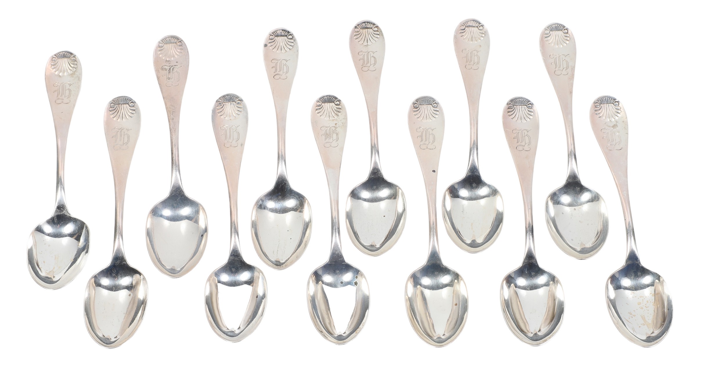 (12) Towle sterling teaspoons in fitted