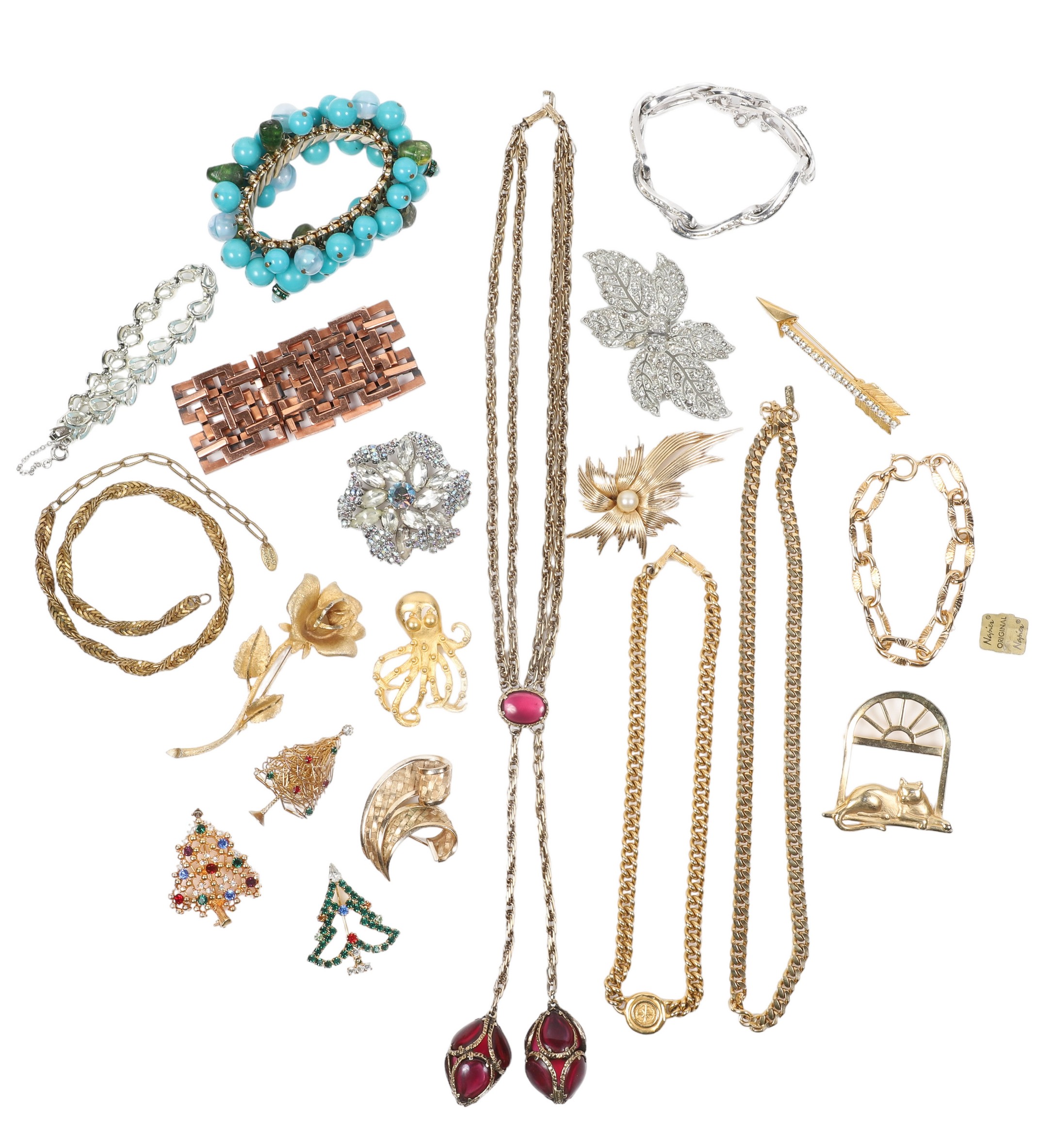 Costume jewelry grouping to include