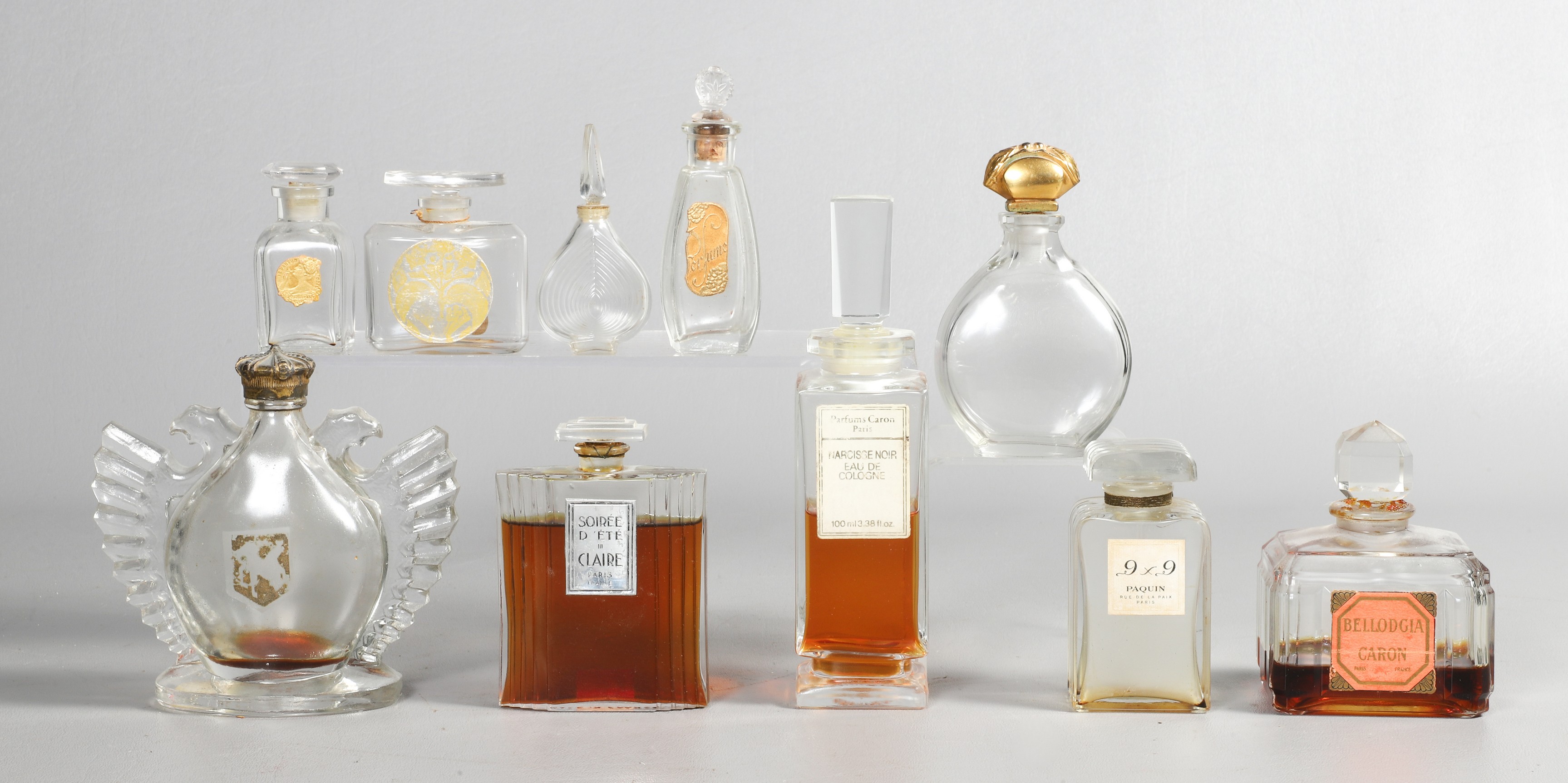  10 Early 20th C scent bottles 2e0ba1