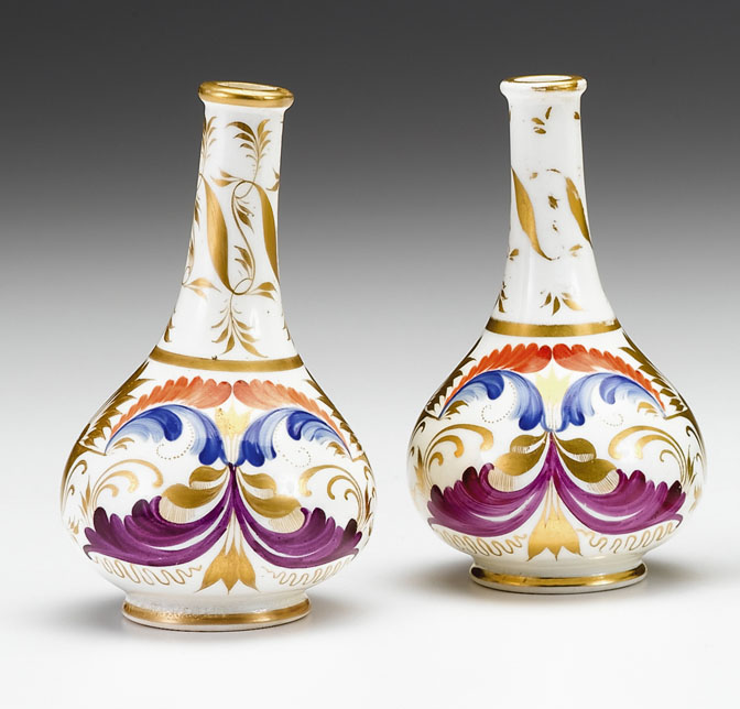 Pair of small Crown Derby bottle