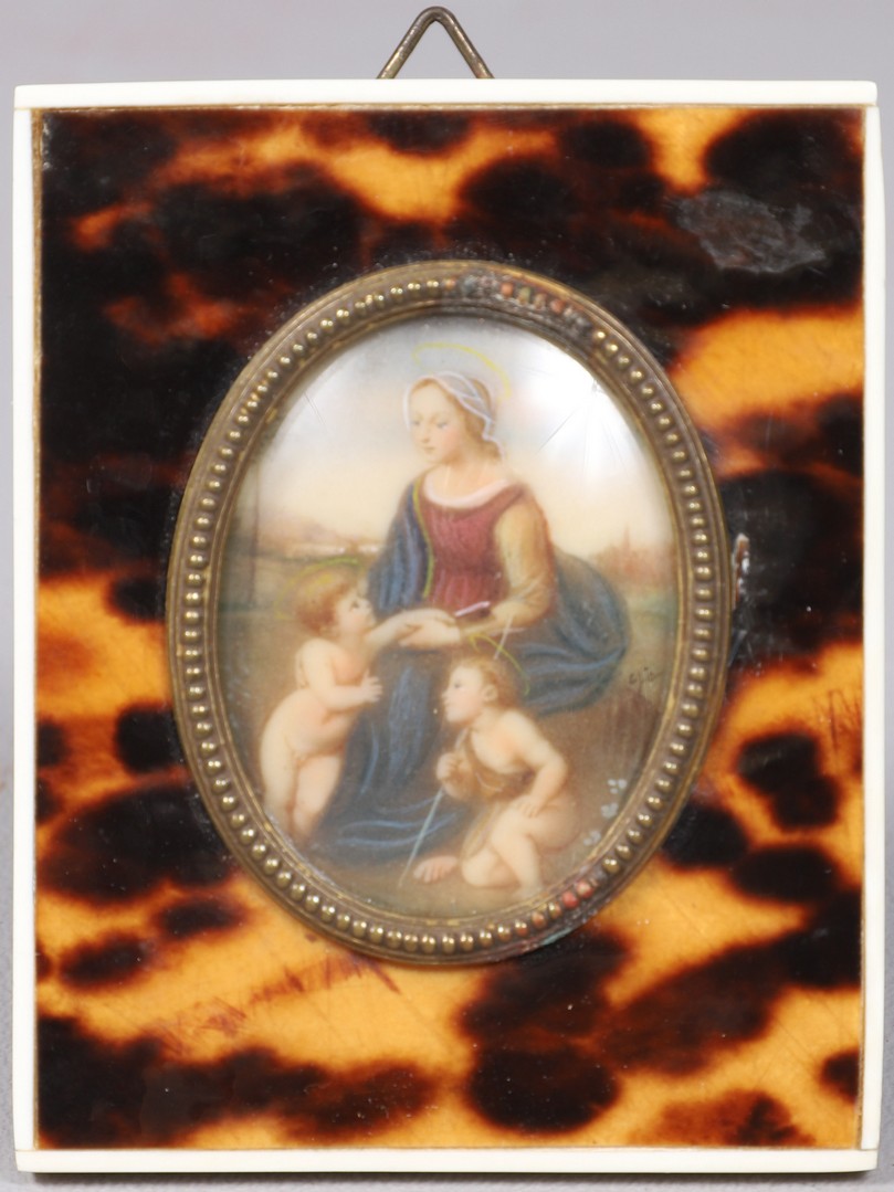 Miniature religious portrait, Madonna