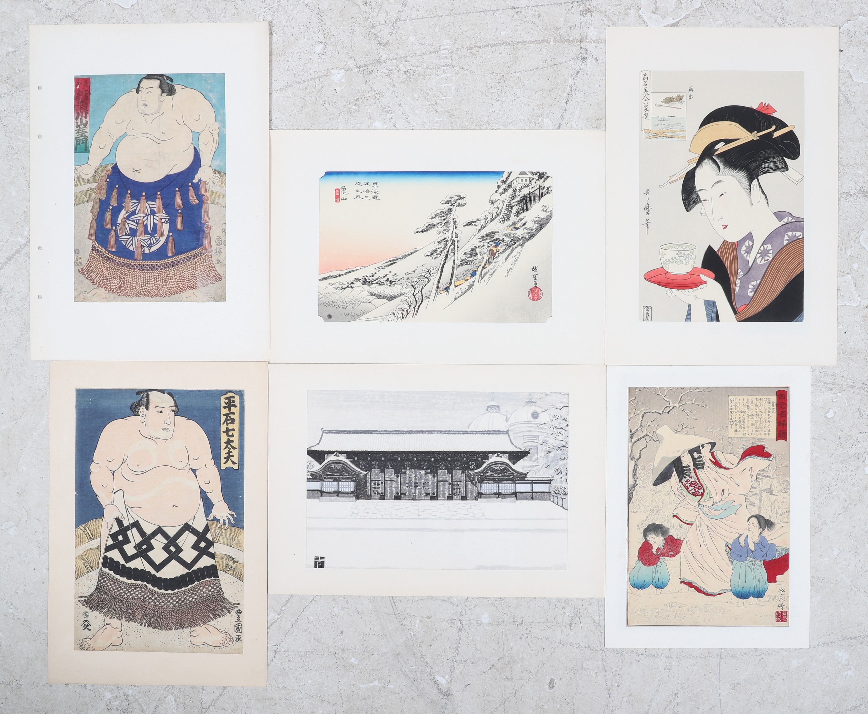  6 Japanese Woodblock Prints 2  2e0c30