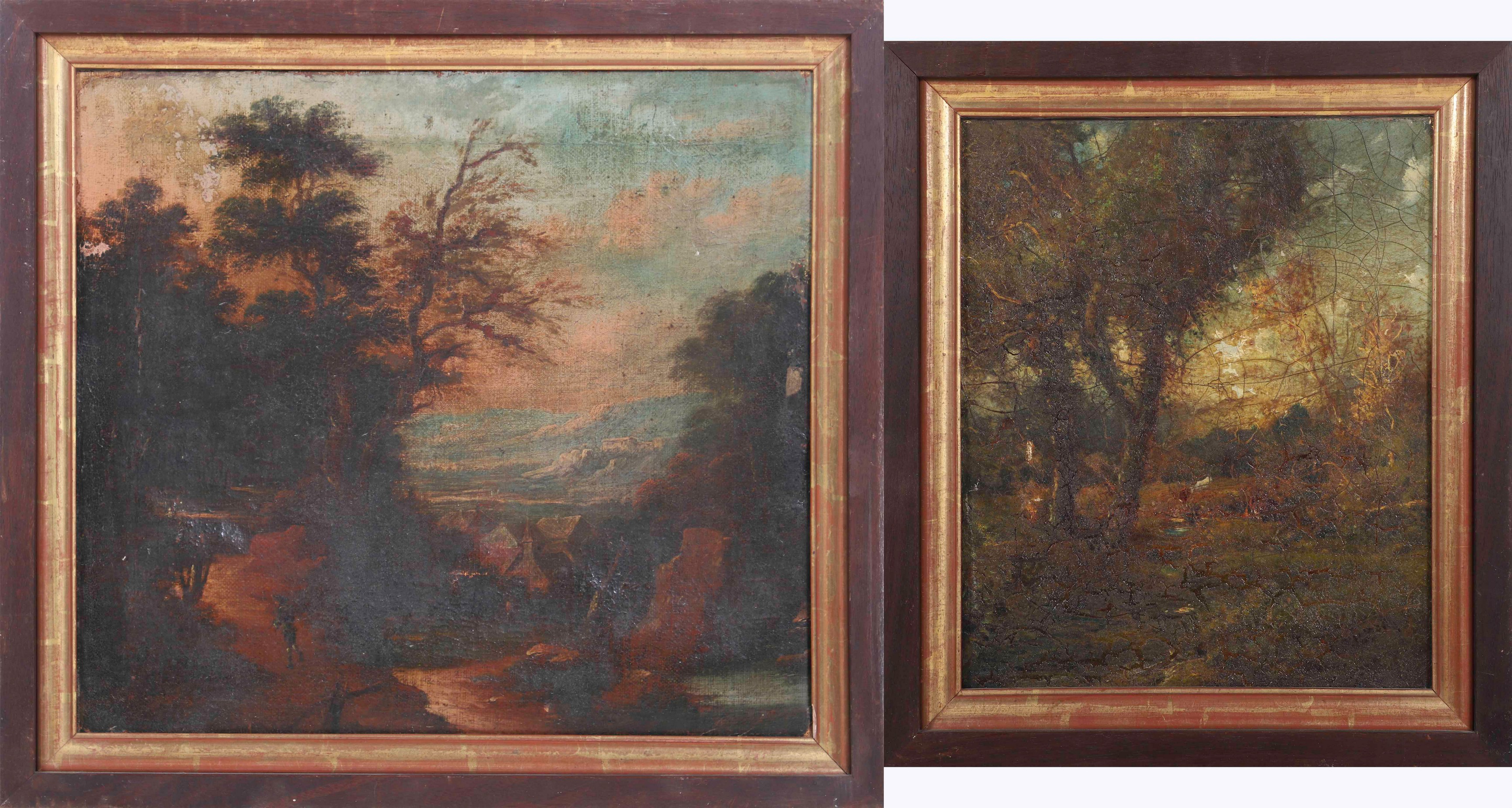 (2) 19th C Continental landscape