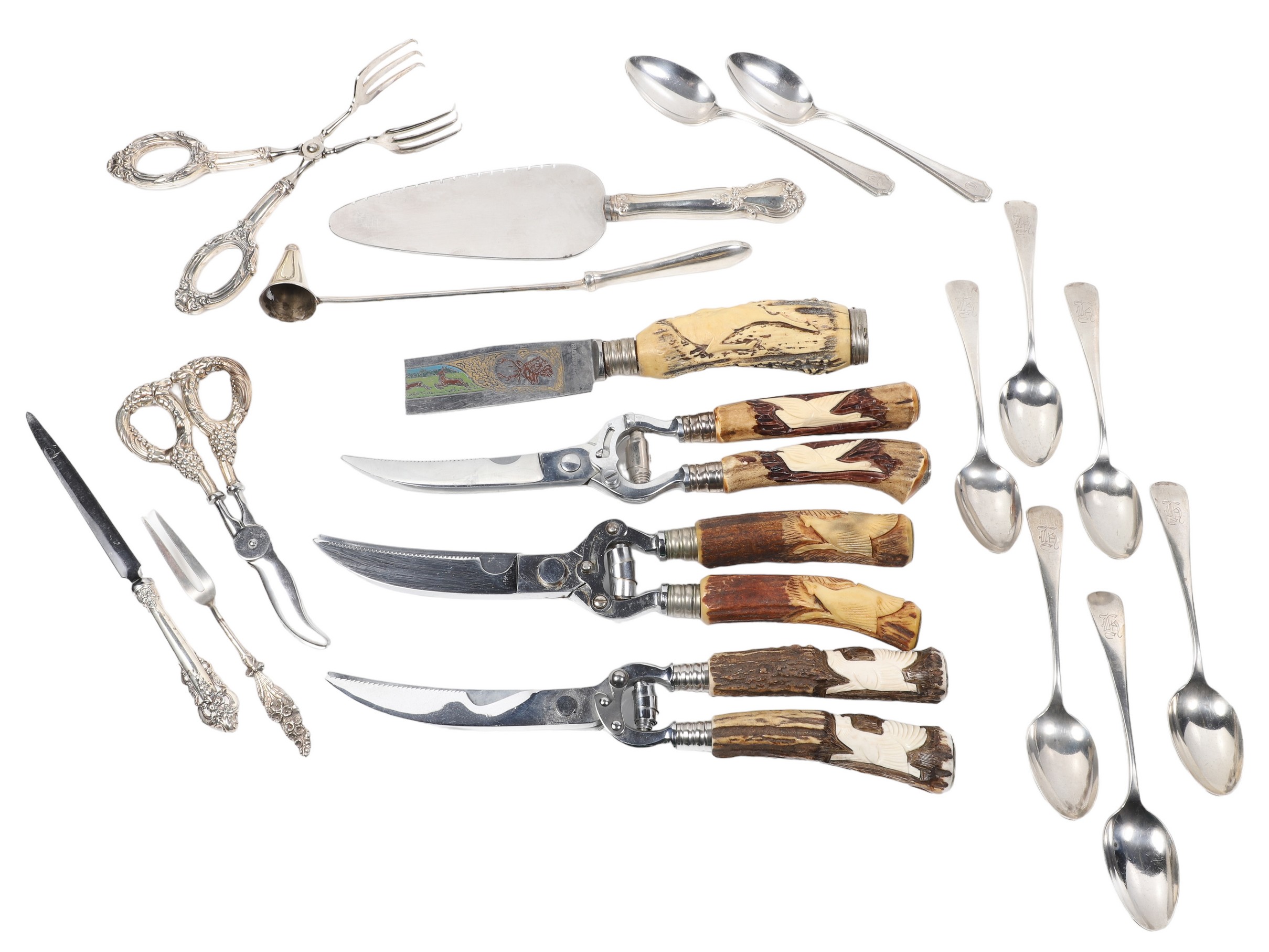 Fourteen pieces of sterling and part-sterling