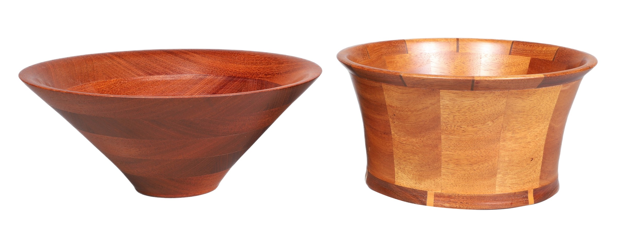 (2) Bill Roberts turned wood bowls,