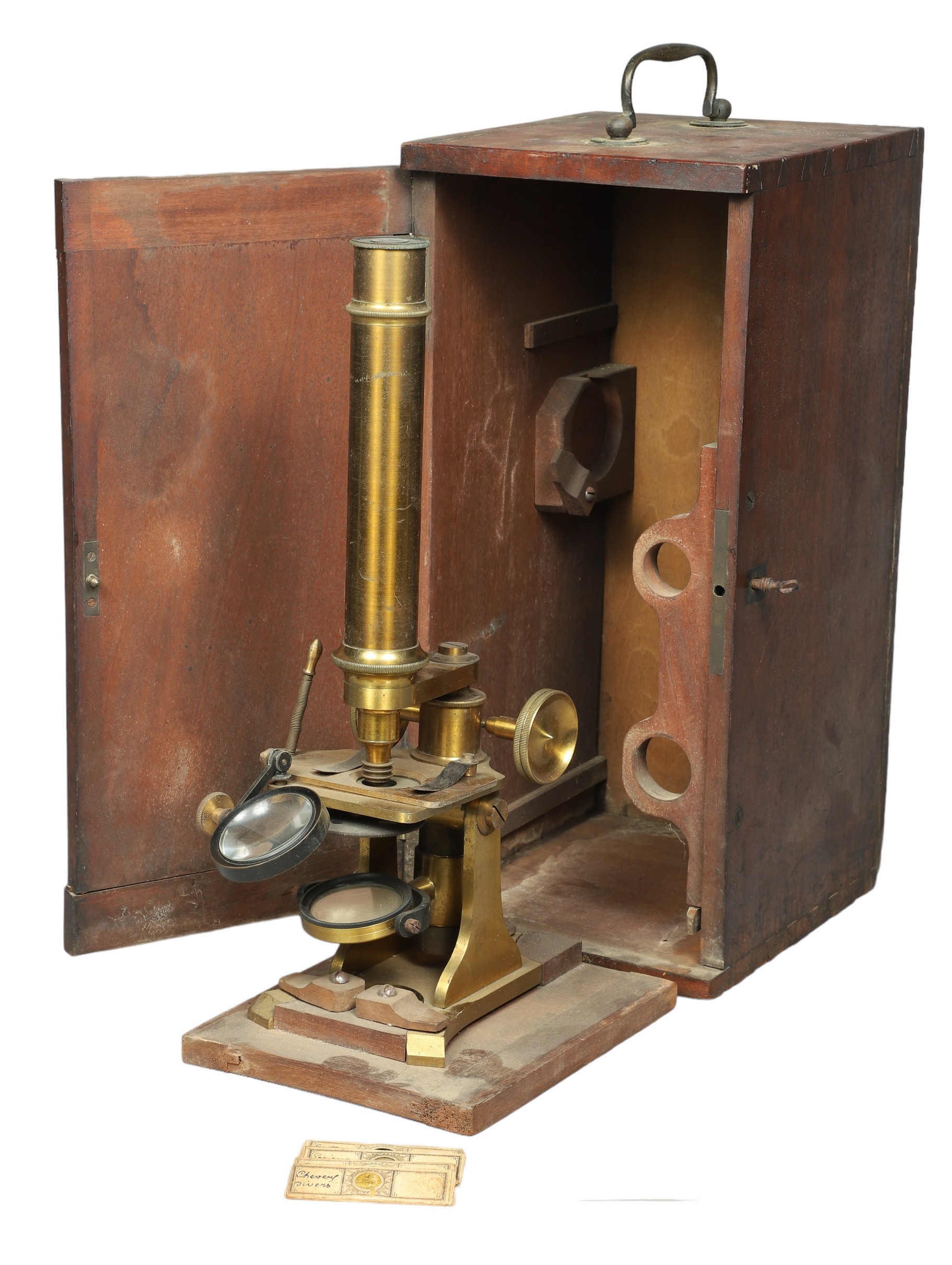 An unsigned 19th century microscope