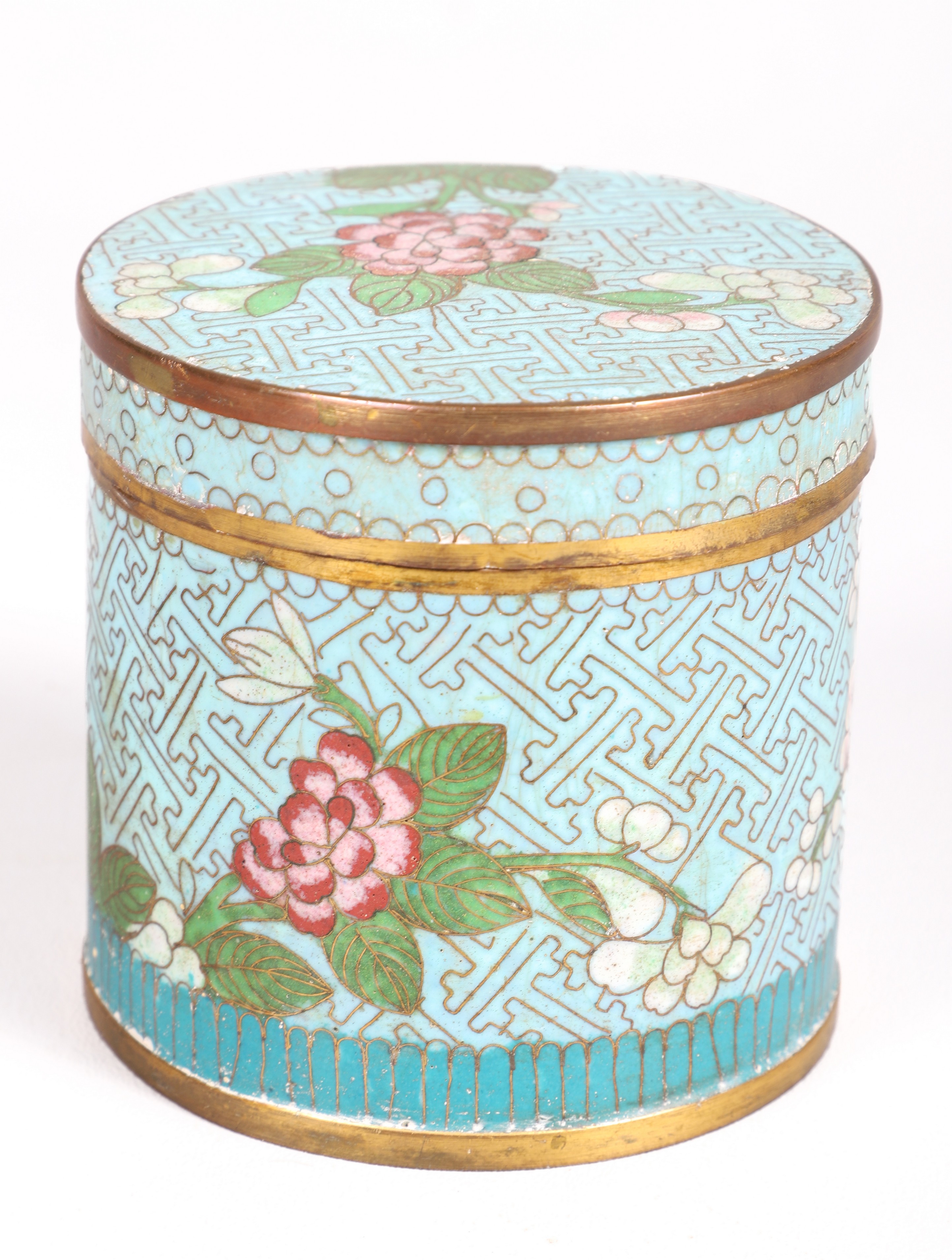 Chinese cloisonne covered jar,