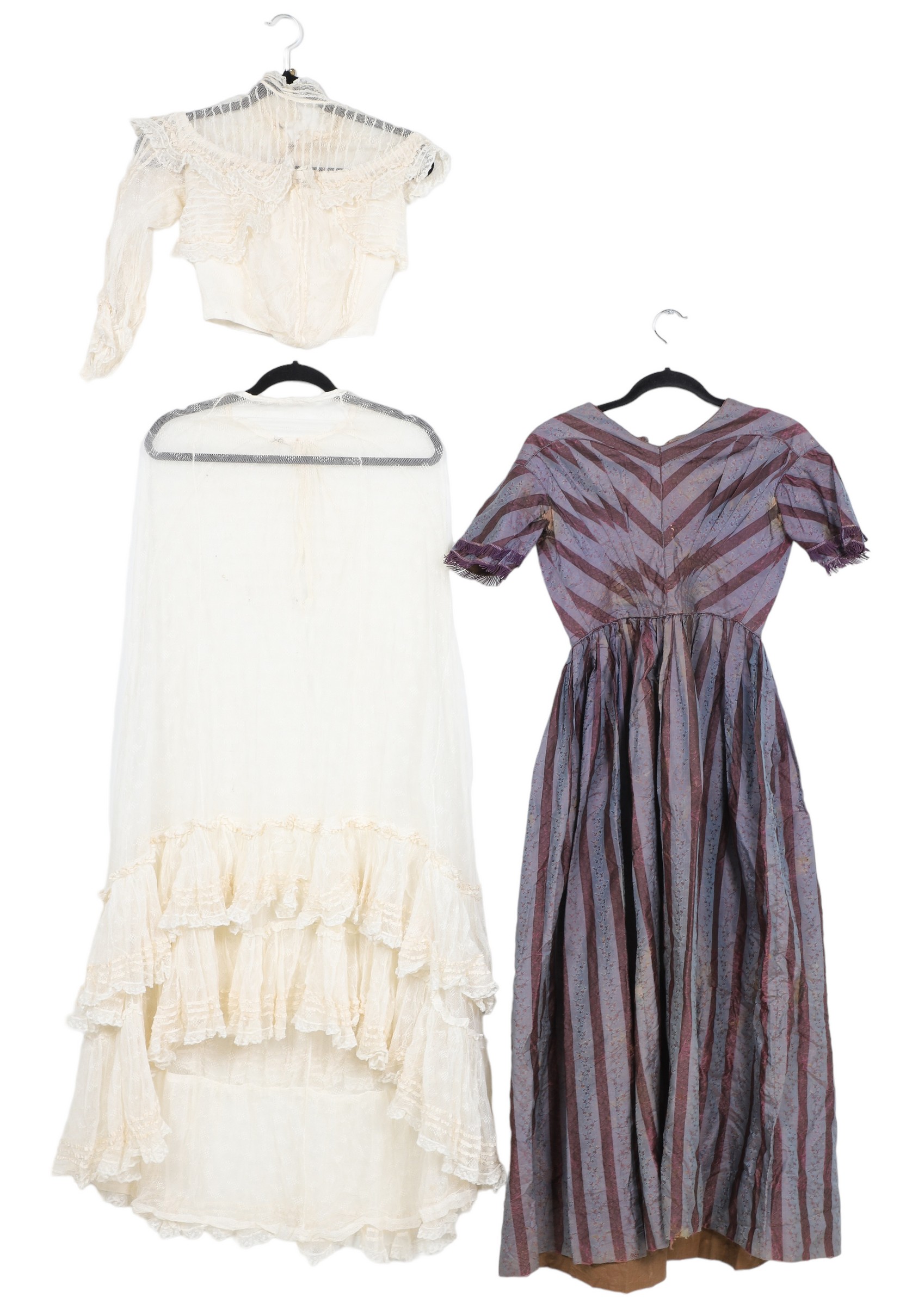 (2) 19th and 20th c dresses to