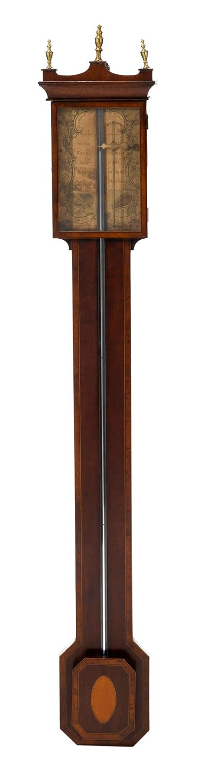 George III inlaid mahogany stick