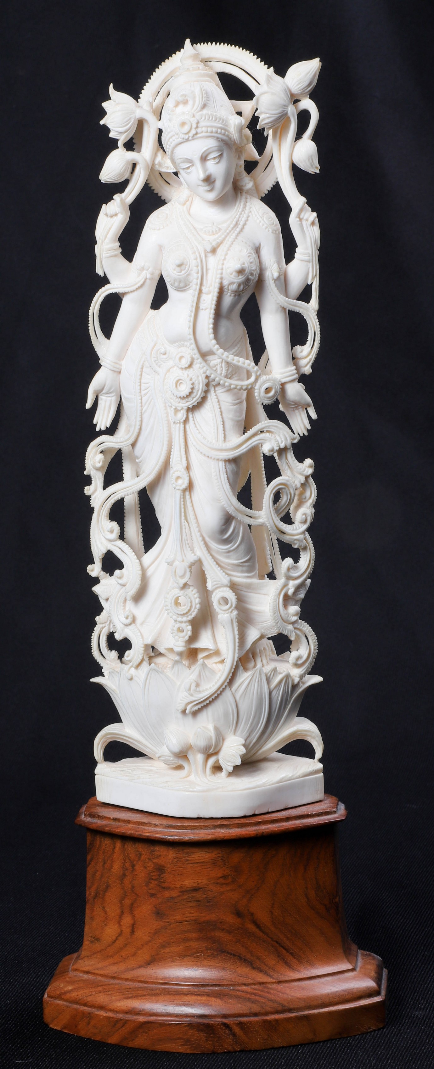 An Ivory Carving of Lord Venugopala,