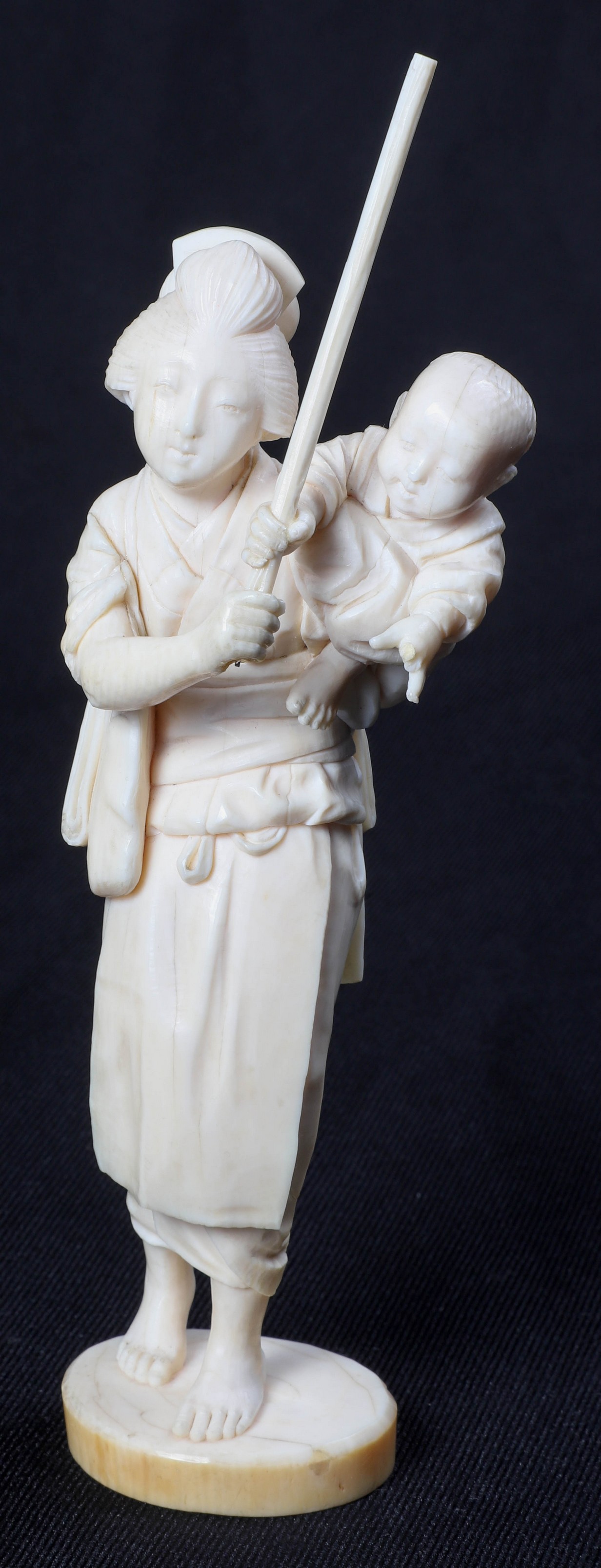 Chinese ivory of a mother and child,