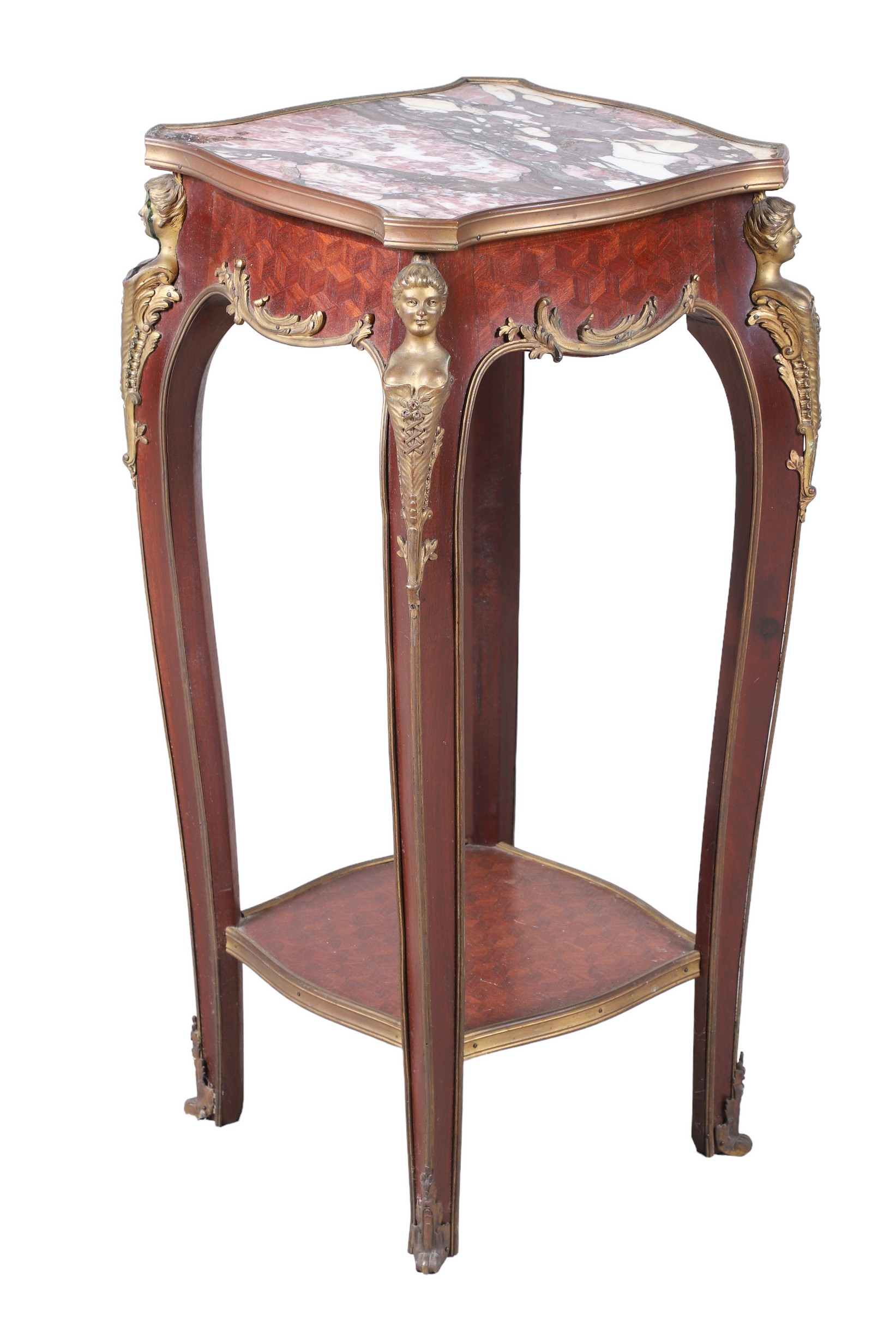 Louis XV style marbletop inlaid