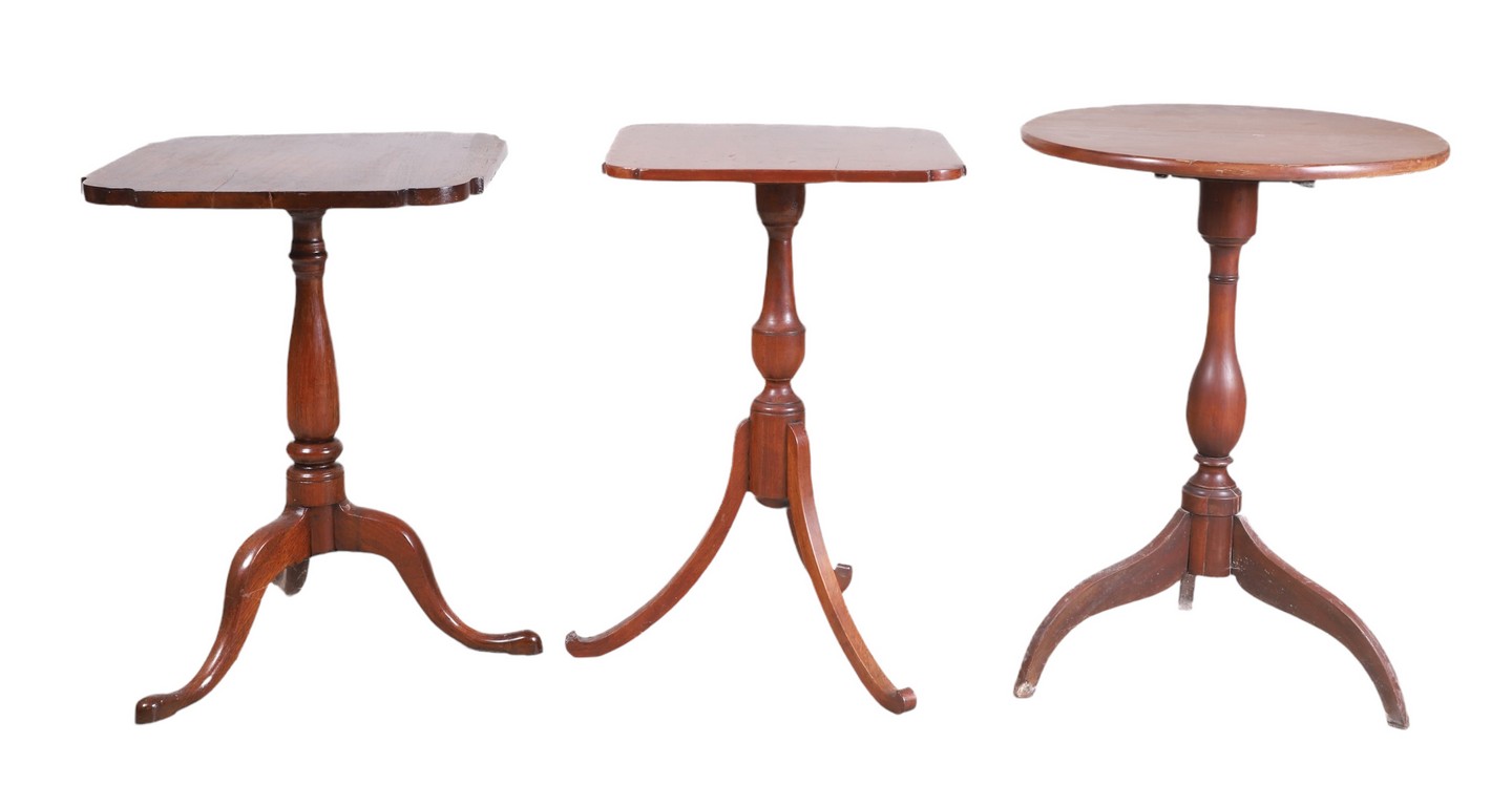 (3) American Federal tilt top tables,