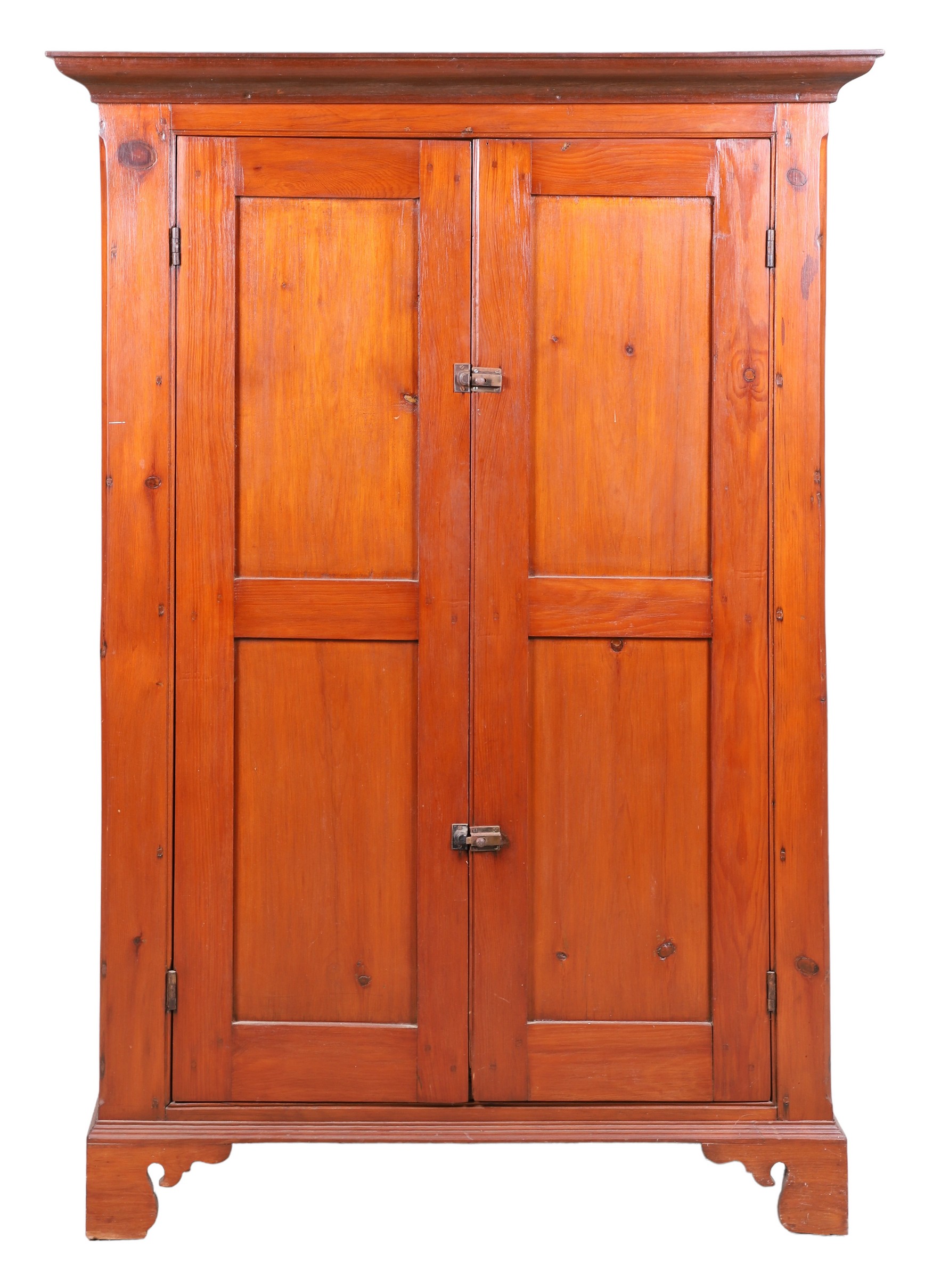 Pine 2 door wall cupboard OG moulded 2e0d83