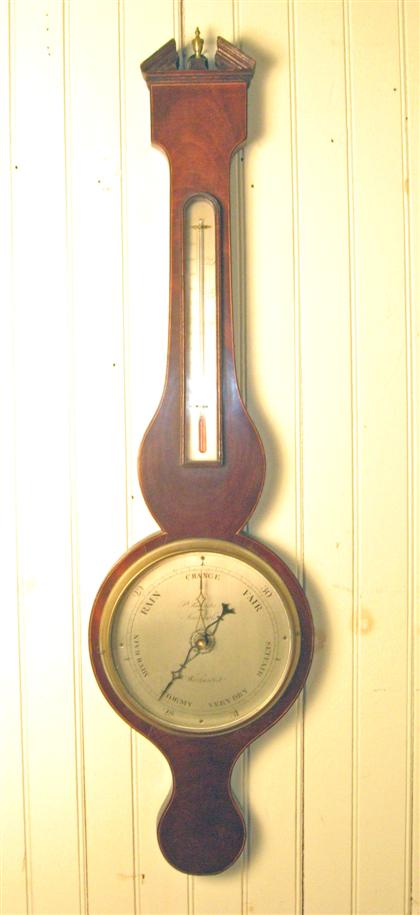 English mahogany barometer p  49af4