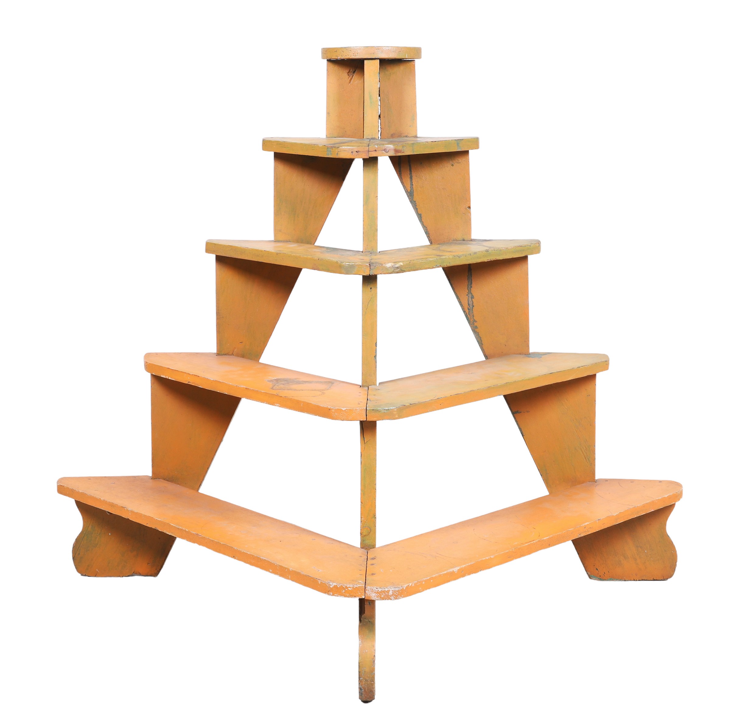 Pine 4 Shelf Graduated Plant Stand,