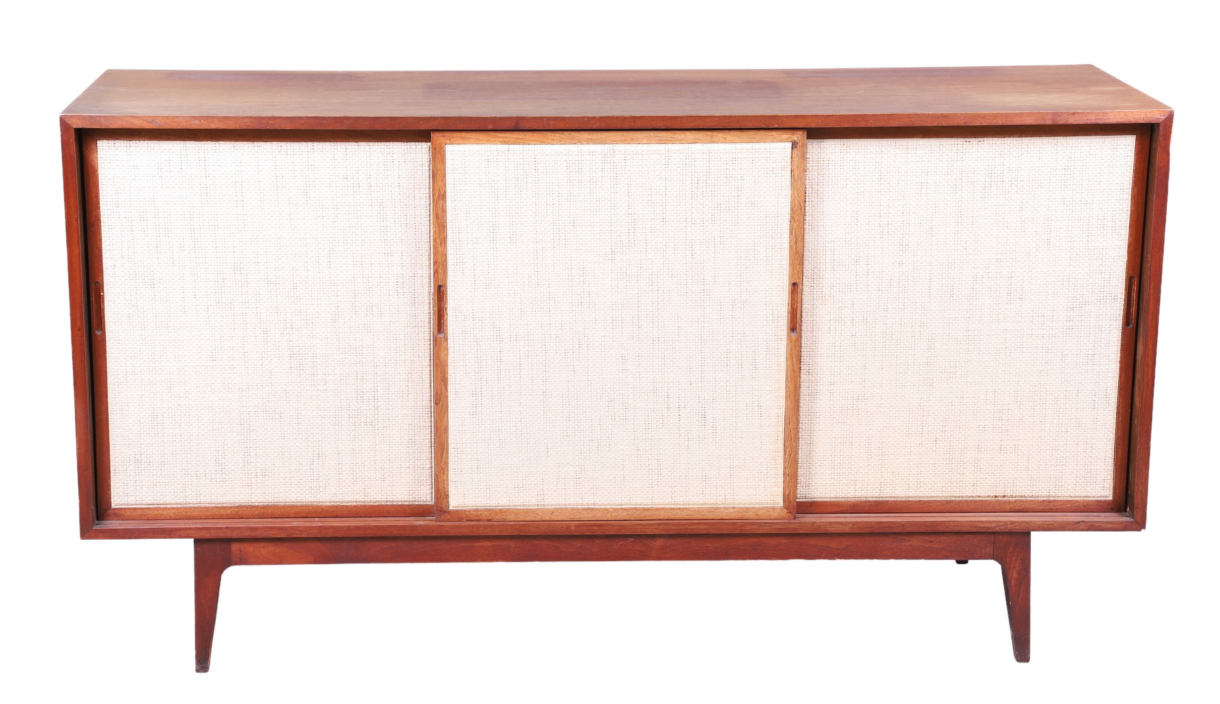 Danish Modern teak and woven sideboard  2e0db0