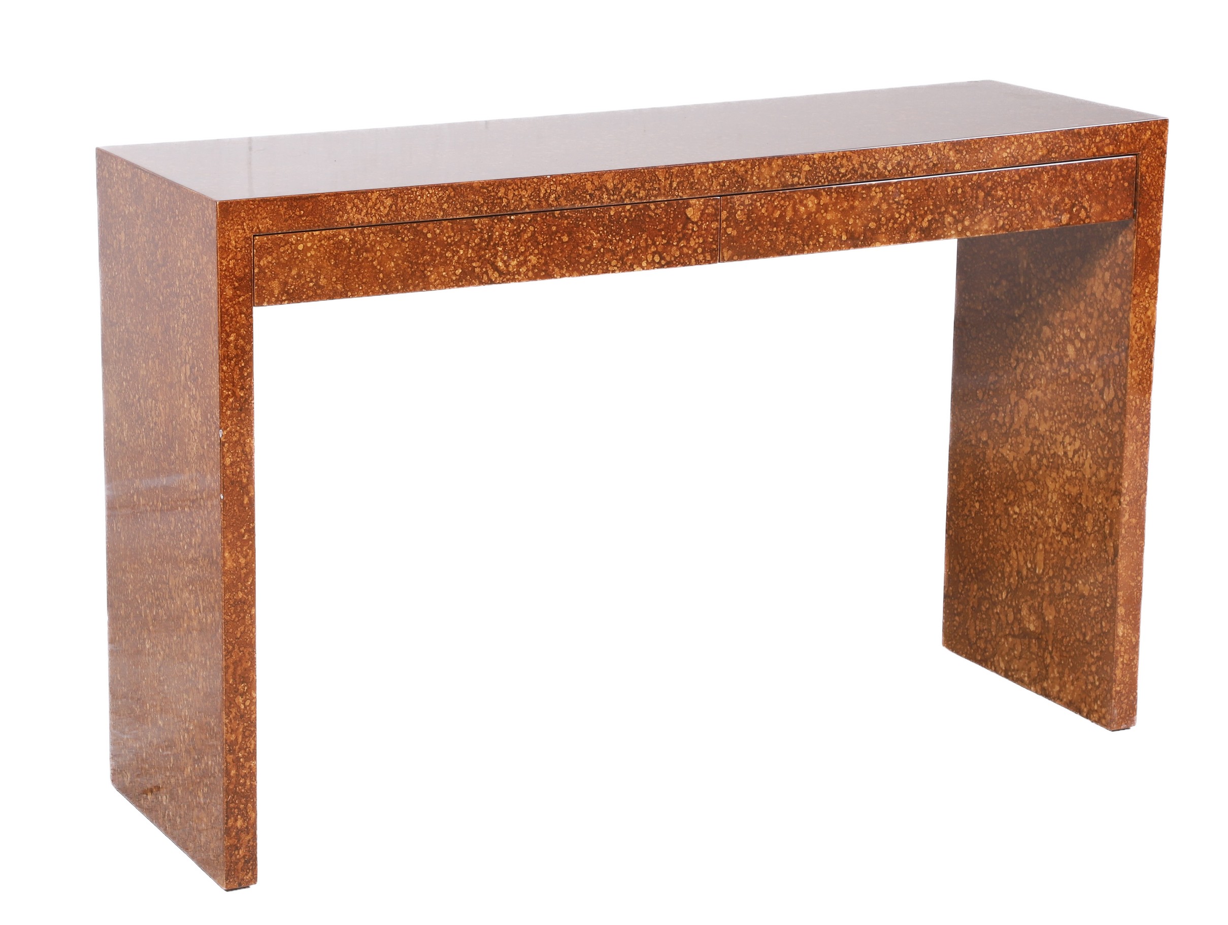 Milo Baughman style 2-drawer console