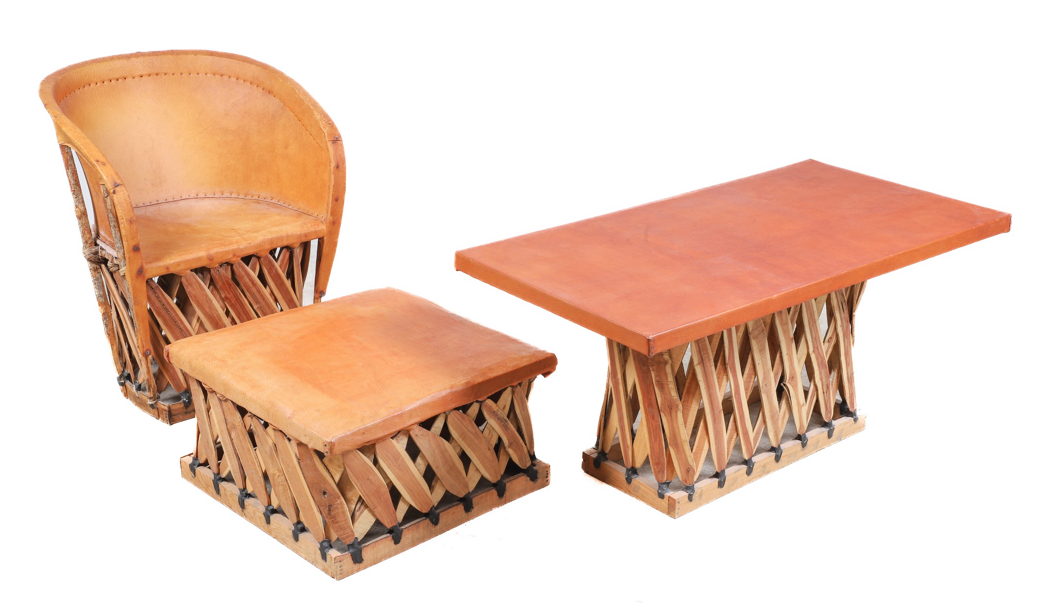 (3) pc Mexican Modern Design wood