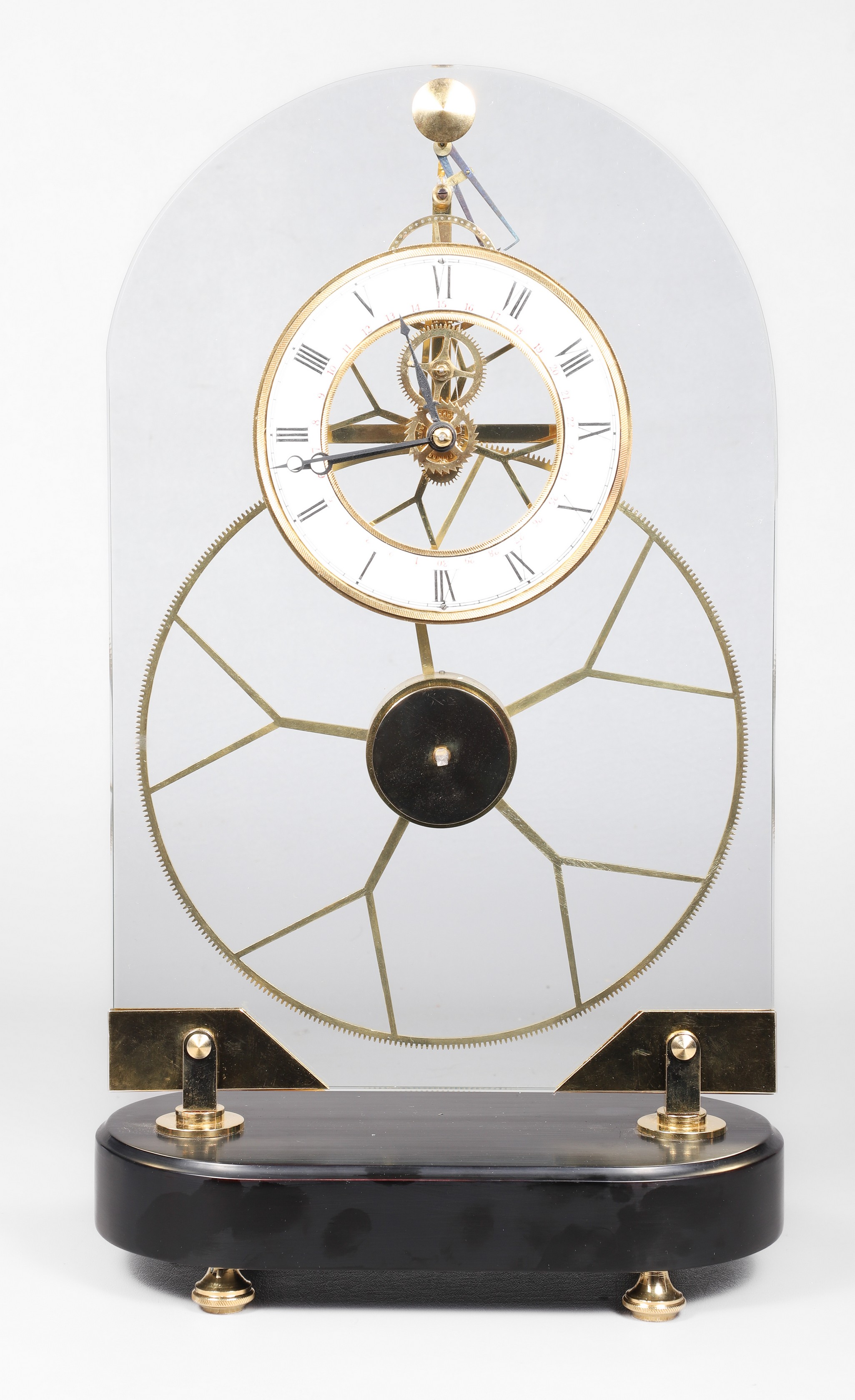 Great Wheel Skeleton Clock enameled 2e0dfb
